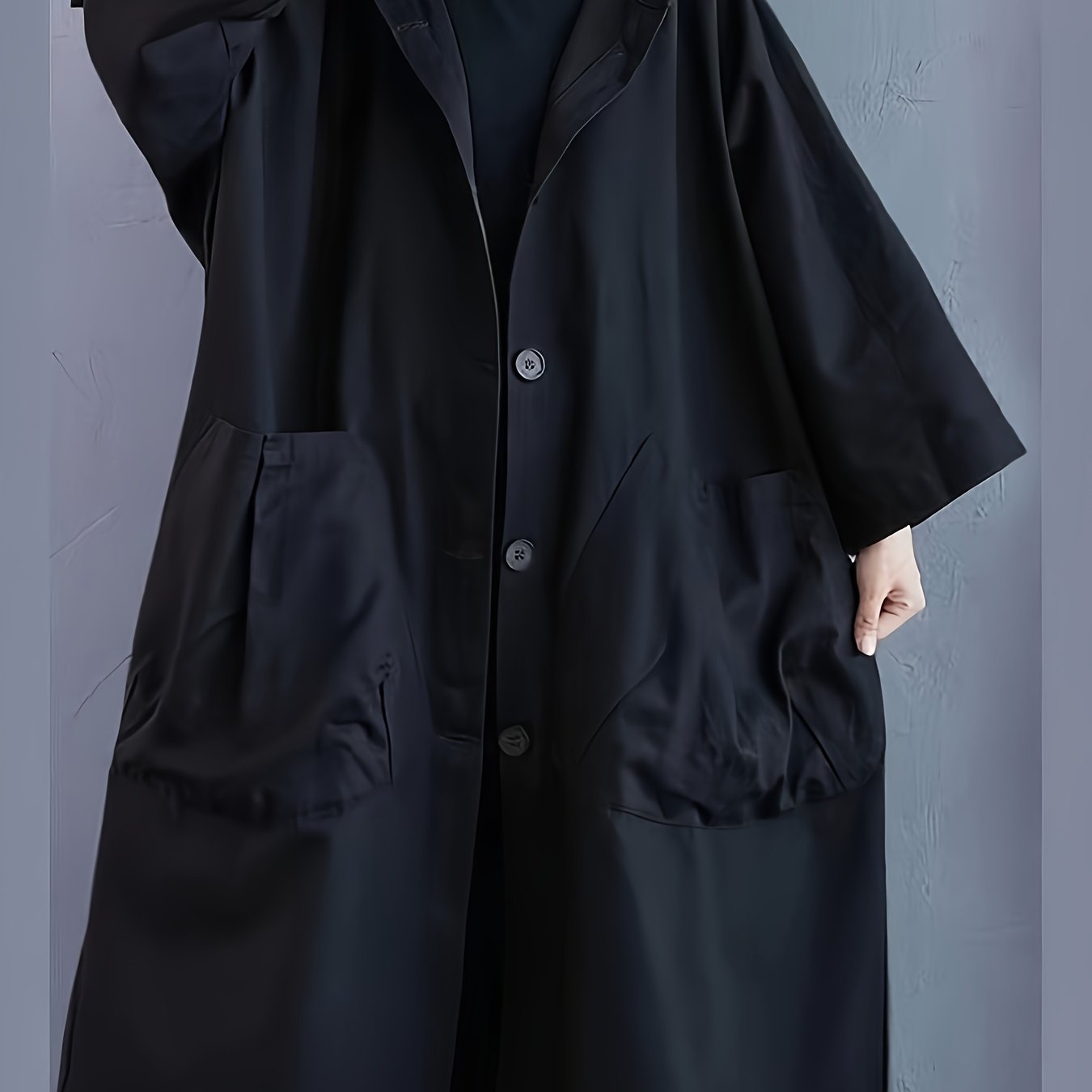 TEMU Plus Size - Damenmode in großen Größen - Lässiger, langärmliger Wintermantel mit Kapuze für Damen