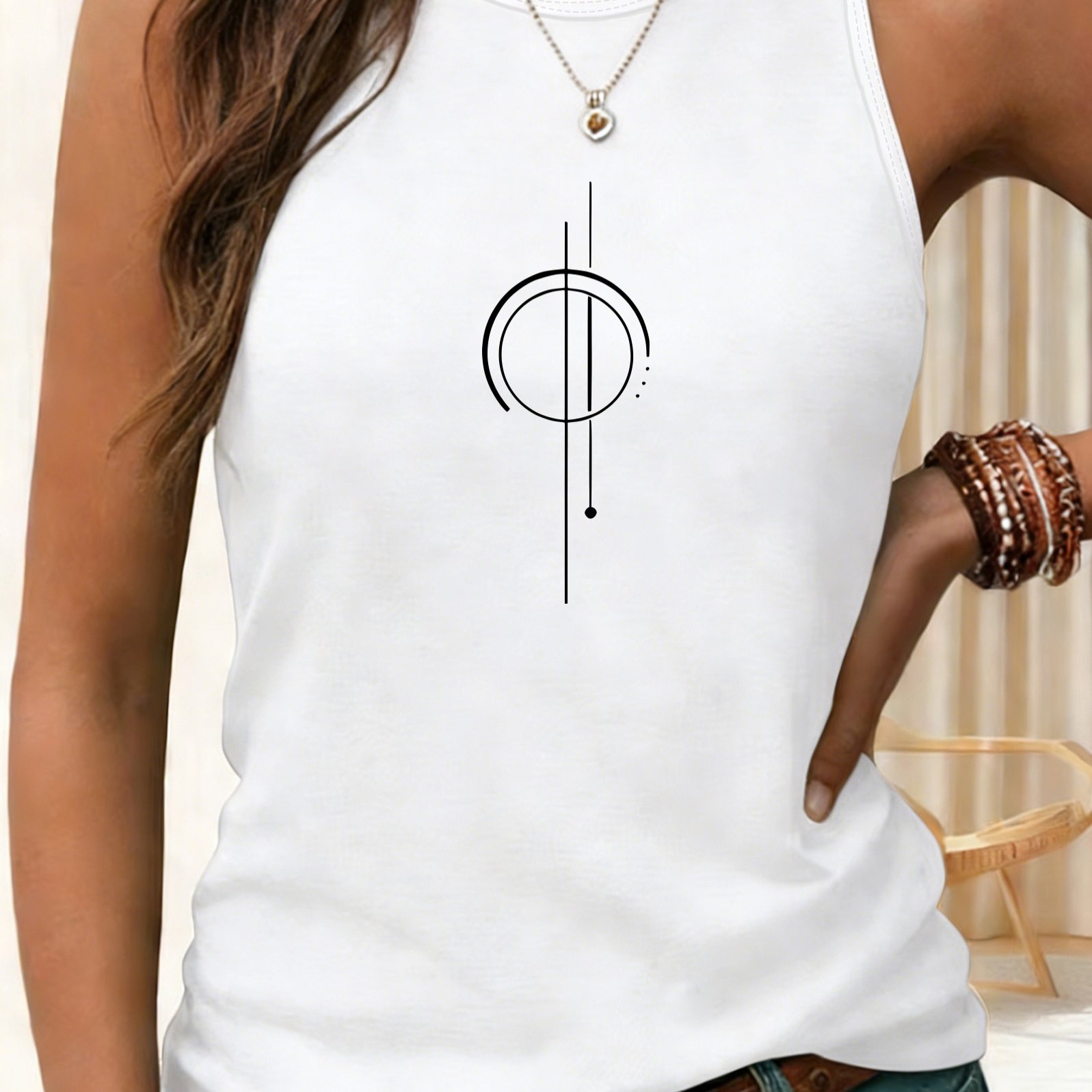 TEMU Y2k Women's Sleeveless Tank Top, Casual Fashion, Women's Spring/summer Casual Sportswear S, M, L, Xl, Xxl 6367