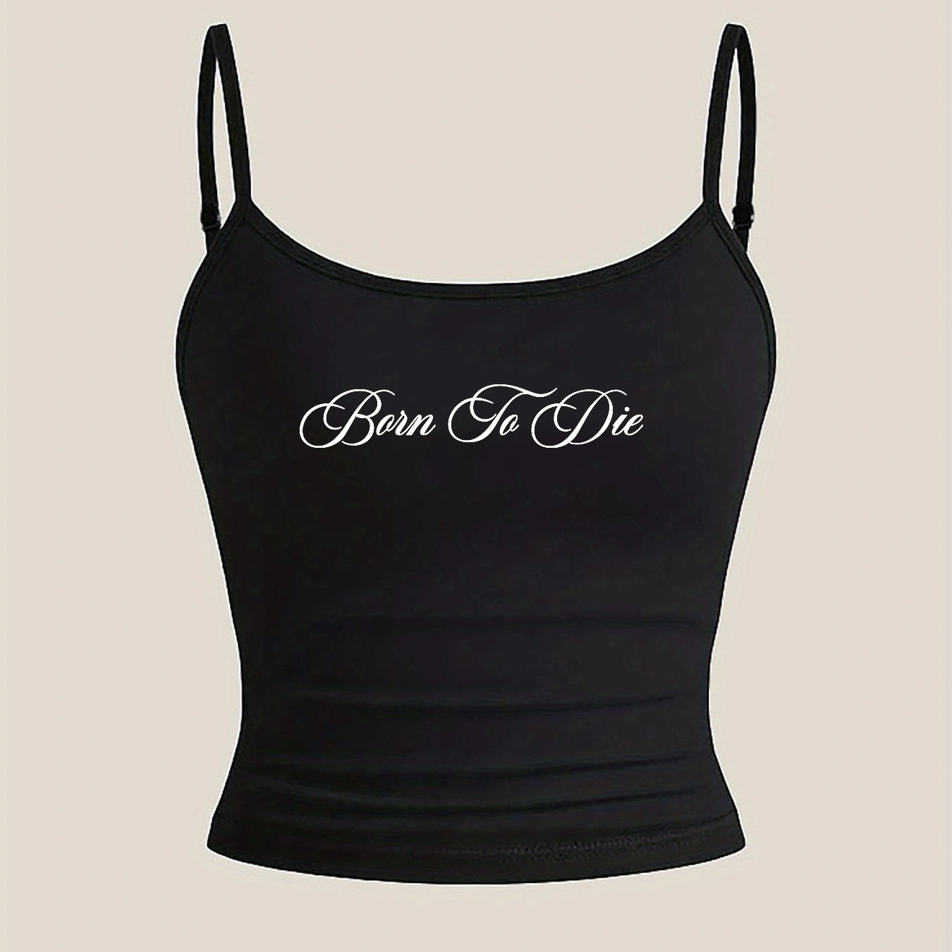TEMU A Trendy Y2k-inspired Women's Camisole With Adjustable Spaghetti Straps, Perfect For Summer , Style, Everyday Use, Or Party Events