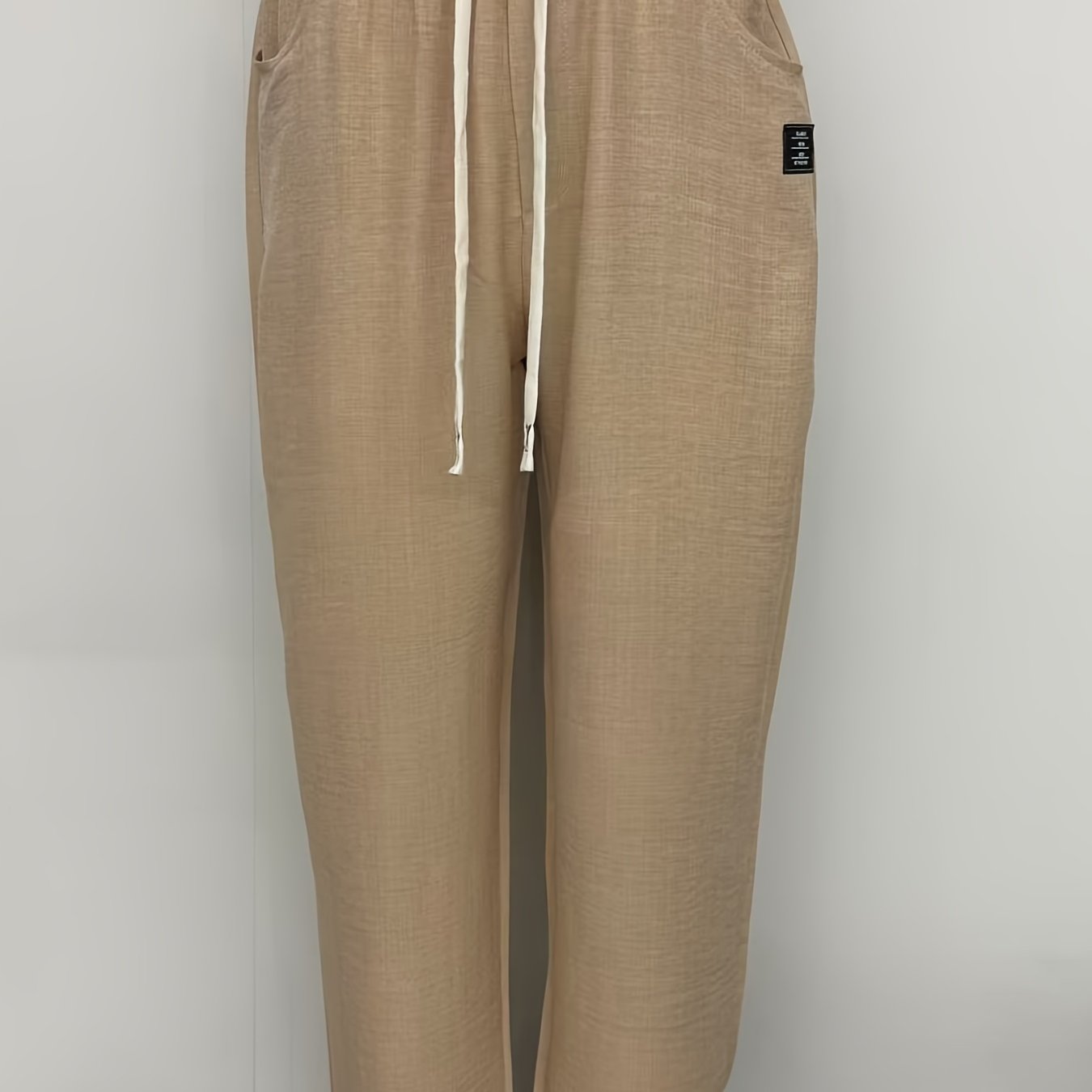 TEMU Men's Casual Trousers, Men's Loose Fit Casual Trousers - Breathable Straight Leg Solid Color Pants With Pocket For Spring/summer/autumn, For