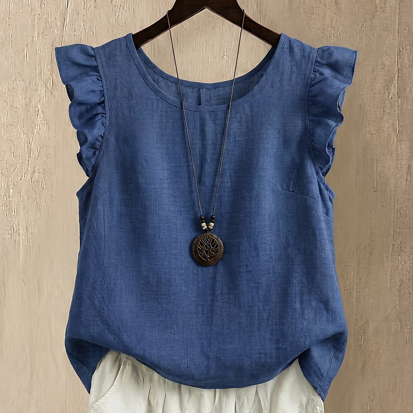 TEMU T-shirt da donna a maniche corte - Elegante blusa con e arricciature, non elasticizzata, adatta per /estate, lavabile in lavatrice, capo basic