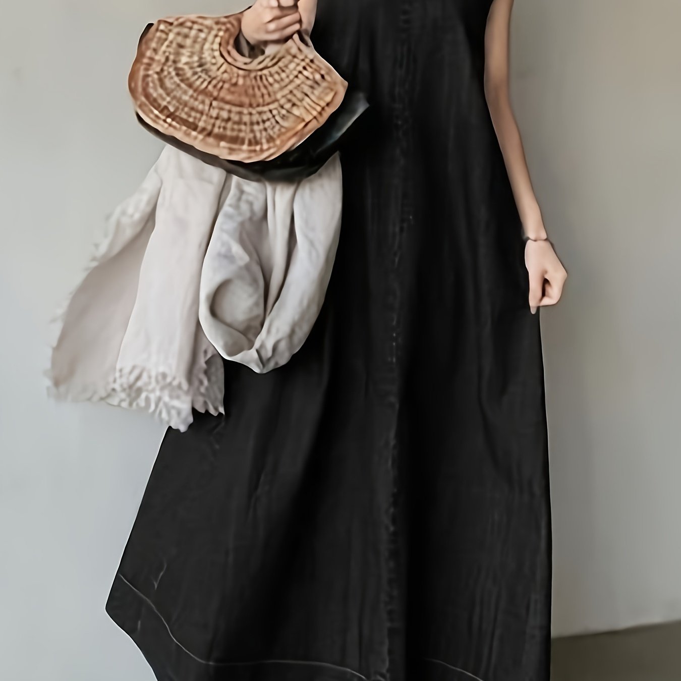 TEMU 【商品名】レディース ワンピース、ルーズ、オフショルダー、快適、軽くて薄い、通気性、春夏、ワンピース