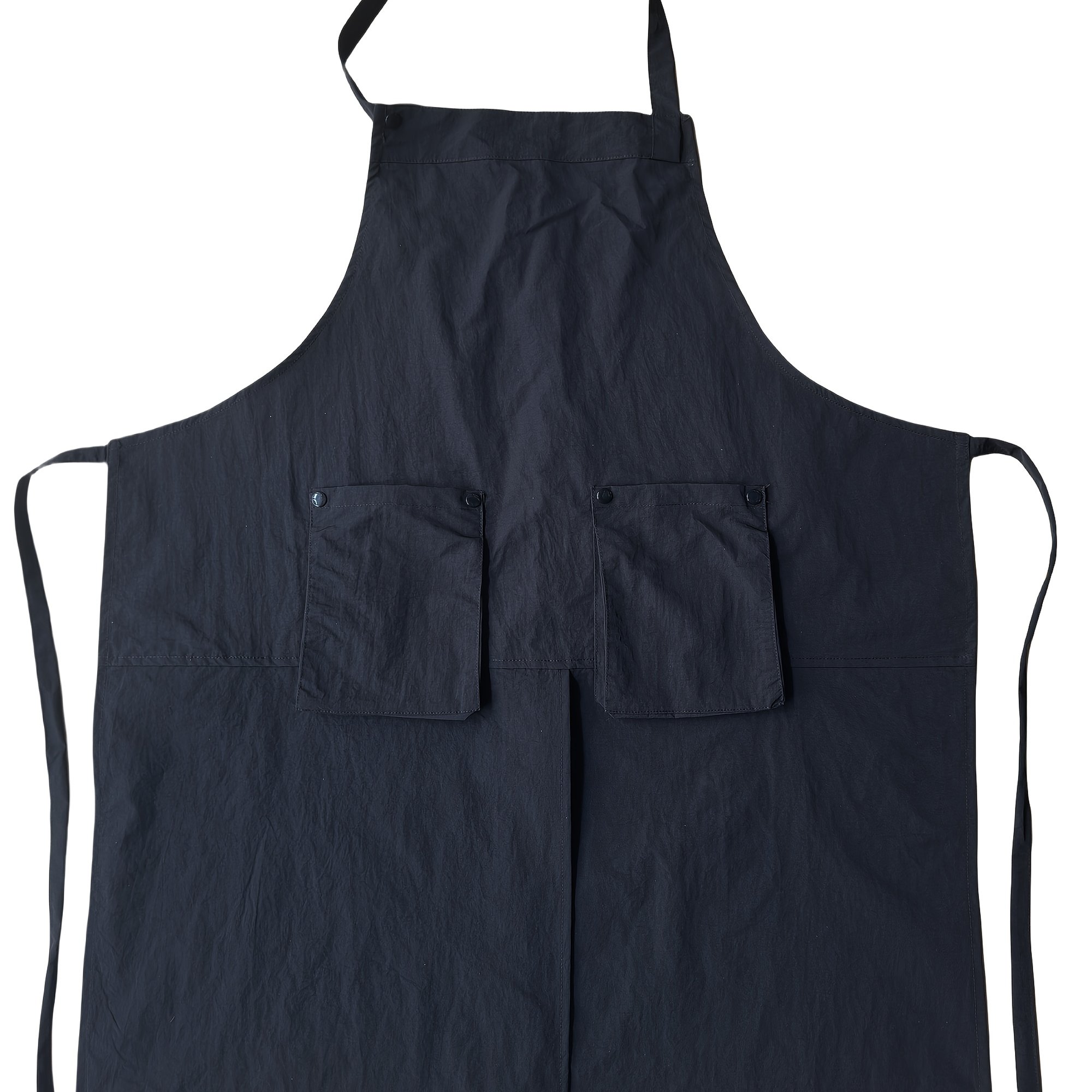TEMU Directional - 1pc Minimalist Work Apron, Split Style, Adjustable Length, Back Tie Apron, 2 Pockets, Restaurant Apron, Beauty Apron, Pet Store