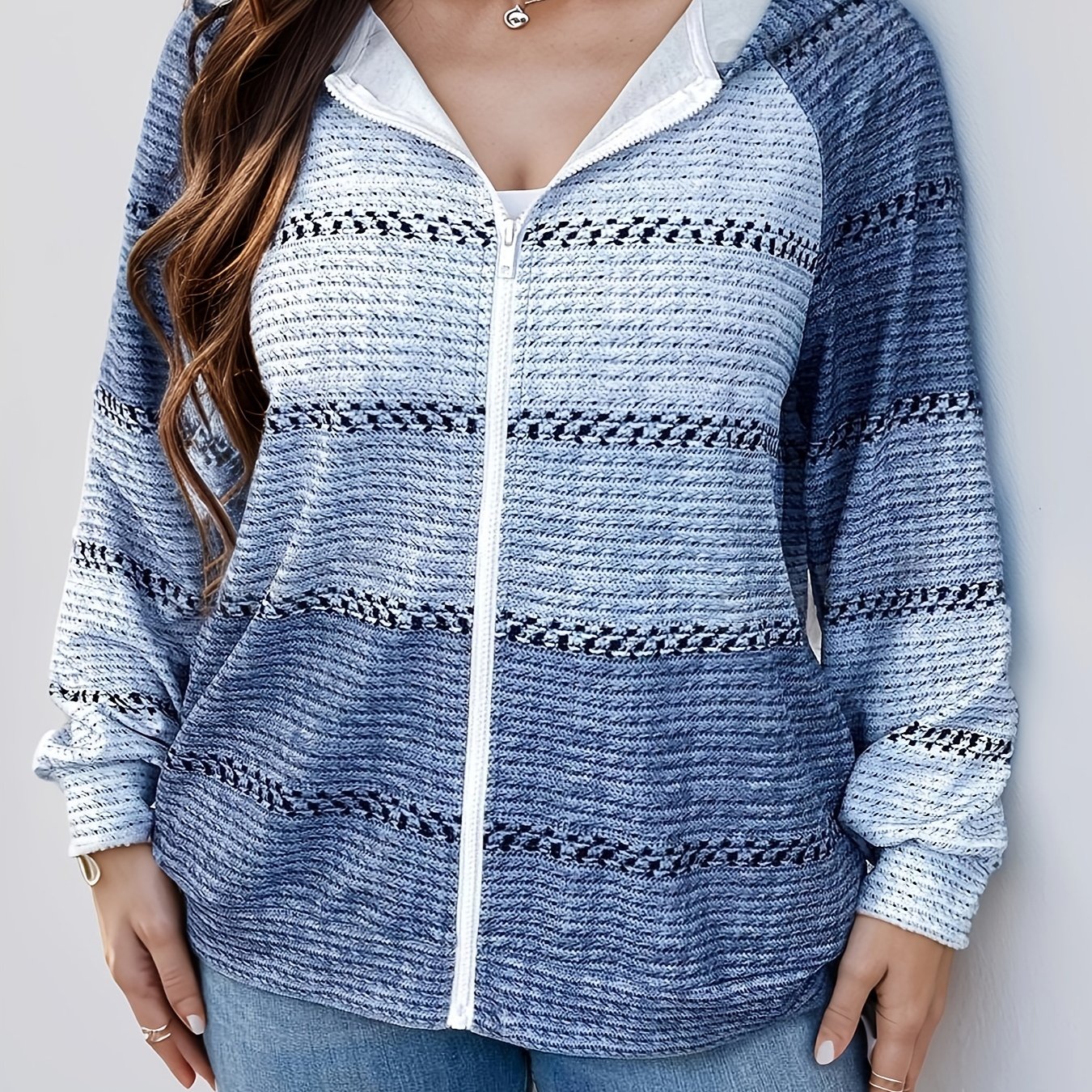 Plus Size, Plus Size Women's Autumn/winter Print Coat