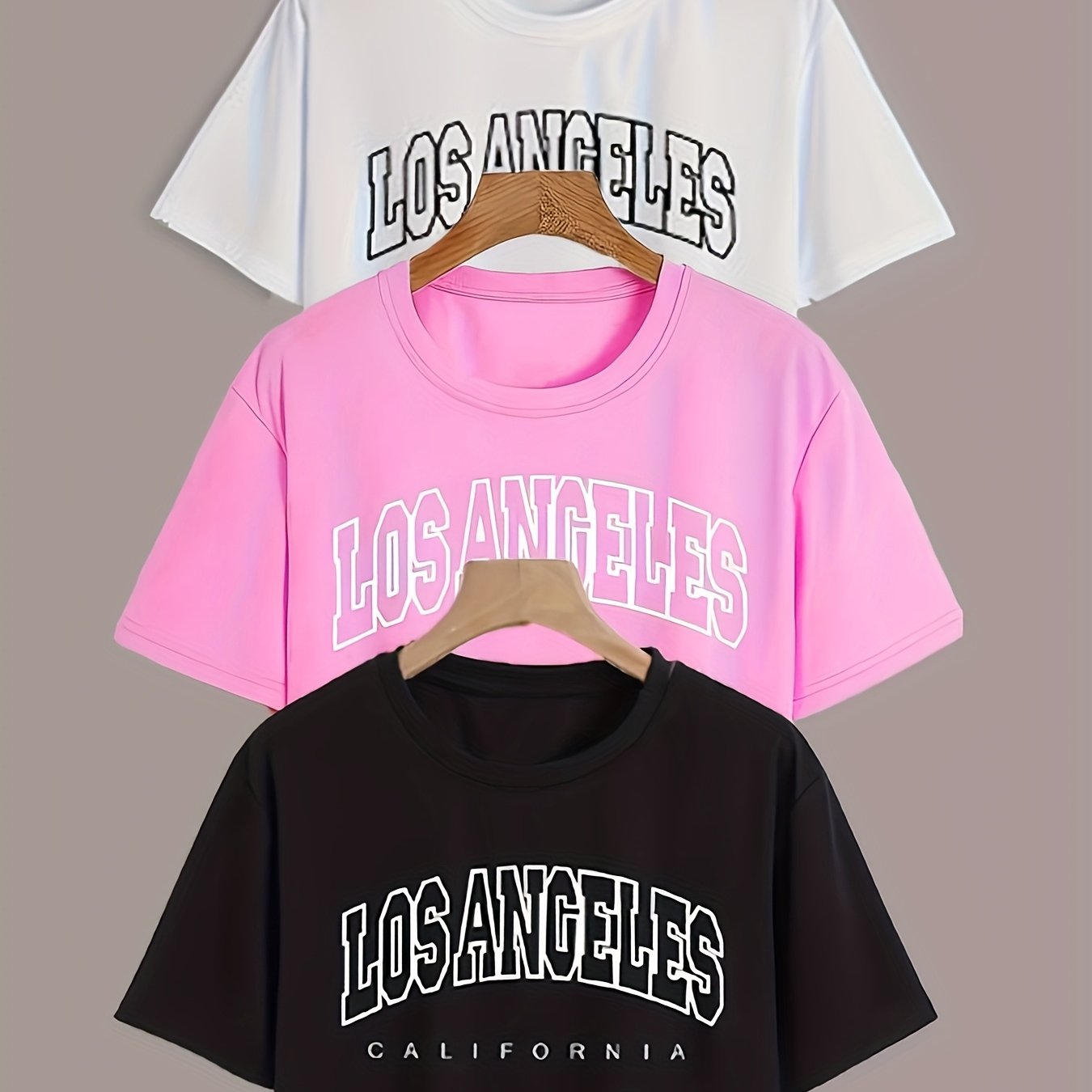 TEMU 3pcs Women's Mixed Crop Tops Quick-dry Fabric T-shirts, T Shirts For Women, Womens T Shirts, T Shirts Shirts For Women, Ladies T Shirts, Tshirt