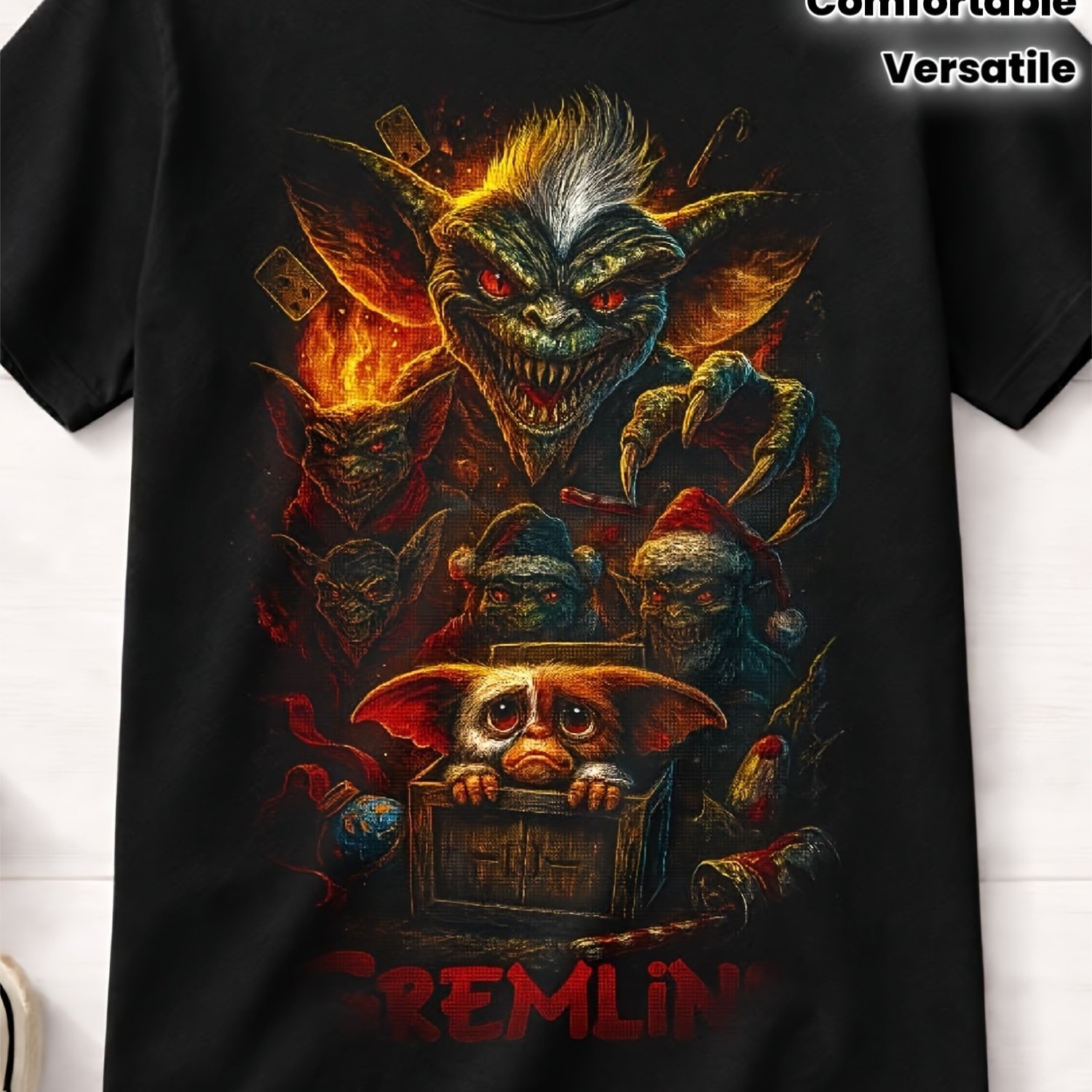 Style Horror Shirt This Men's T-shirt Features A Vibrant And Stylish Print, A Relaxed Fit, And Is Versatile And Practical. Neck Comfortable And Stylish, Suitable For Occasions. It Makes A Gift