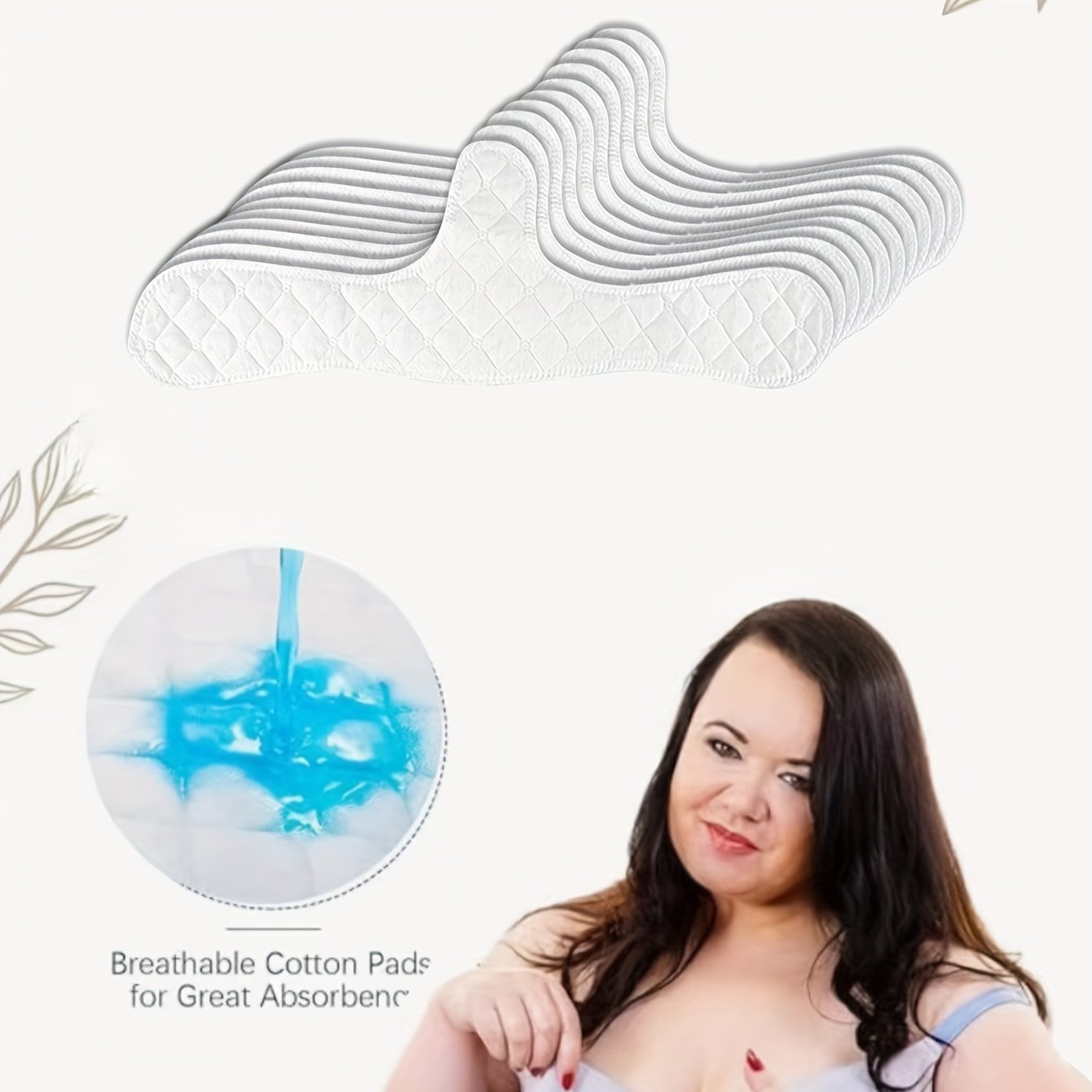 Image of Pack Of Ten Large Size Absorbent Nursing Pads, Sweat-absorbing Mats, Three-layer Washable And Reusable Type, Maternity Breast Pads For Sweat Absorption