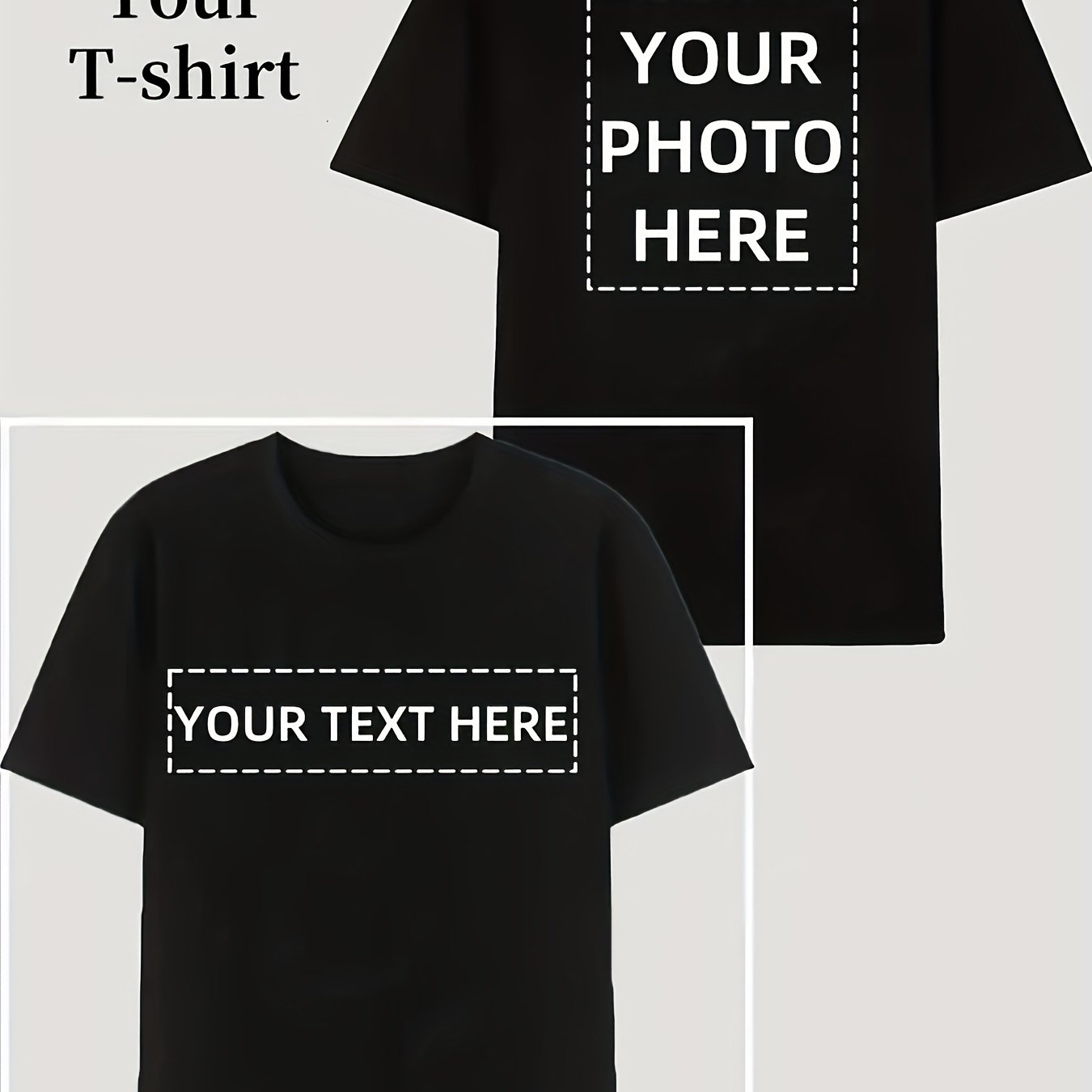 TEMU Custom Breathable Unisex Fashion Daily T-shirt, Suitable For Women And As A Personalized Gift