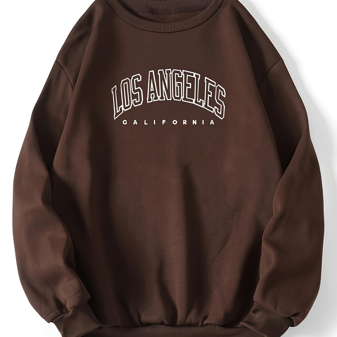 Los Angeles Sweatshirt Los Angeles California Print Trendy Crewneck  Sweatshirts Long Sleeve Sports Relaxed Fit Solid Brown at  Women's  Clothing store
