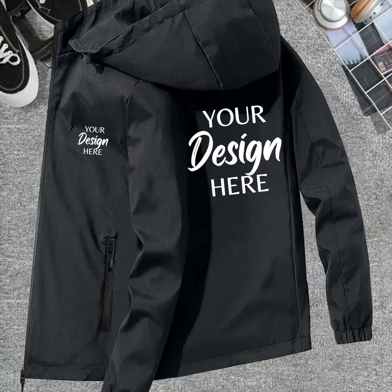 TEMU Pattern Elements, New Unisex Jacket For Men And Women, Windproof And Breathable Outdoor Hiking Clothing For Couples. Suitable For Wearing