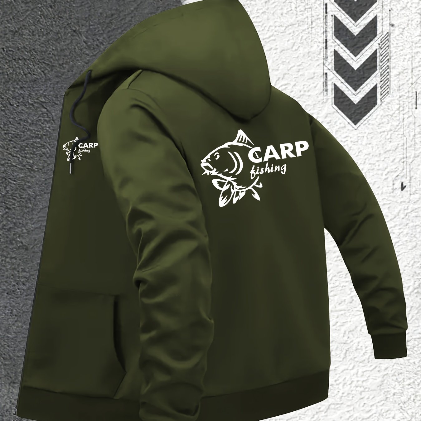 TEMU Fashion Trendy Men's Hooded Zip-up Jacket, Versatile Sporty Style