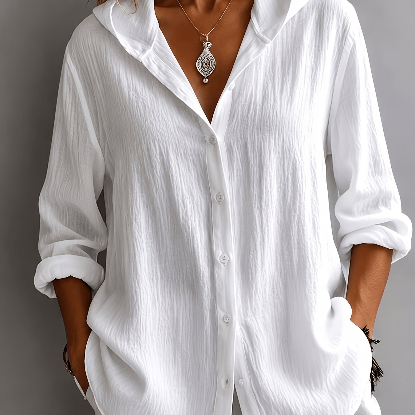 TEMU Options, Absolutely Beautiful Cardigan, Long Sleeves, Hooded Style, Versatile, Women's Shirt