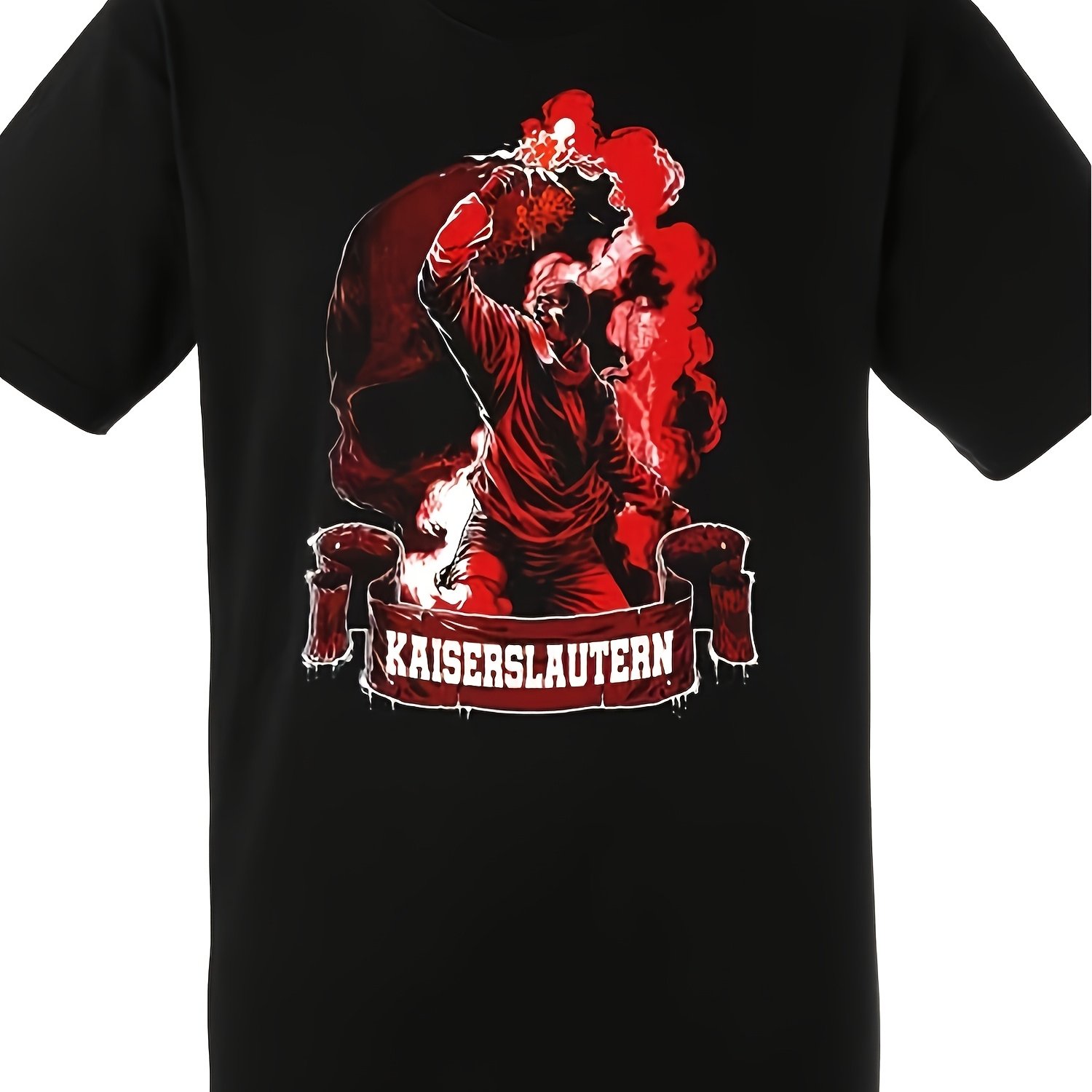 Kaiserslautern Ultras Football 's/women's Fireworks Graphic T-shirt - Fan Merchandise, Showcasing Emblem, Relaxed Crew Neck Shirt, Ideal For Occasions And Daily Use, Machine Washable, Plus Size