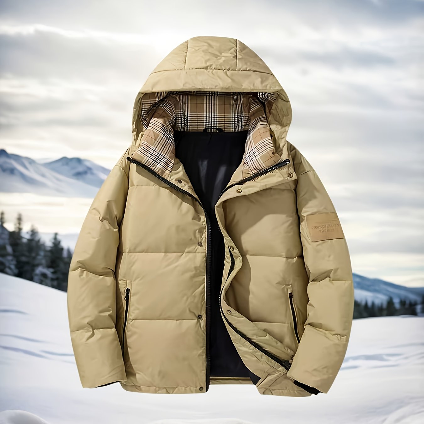 Men's Stylish Hooded Down Jacket for Winter