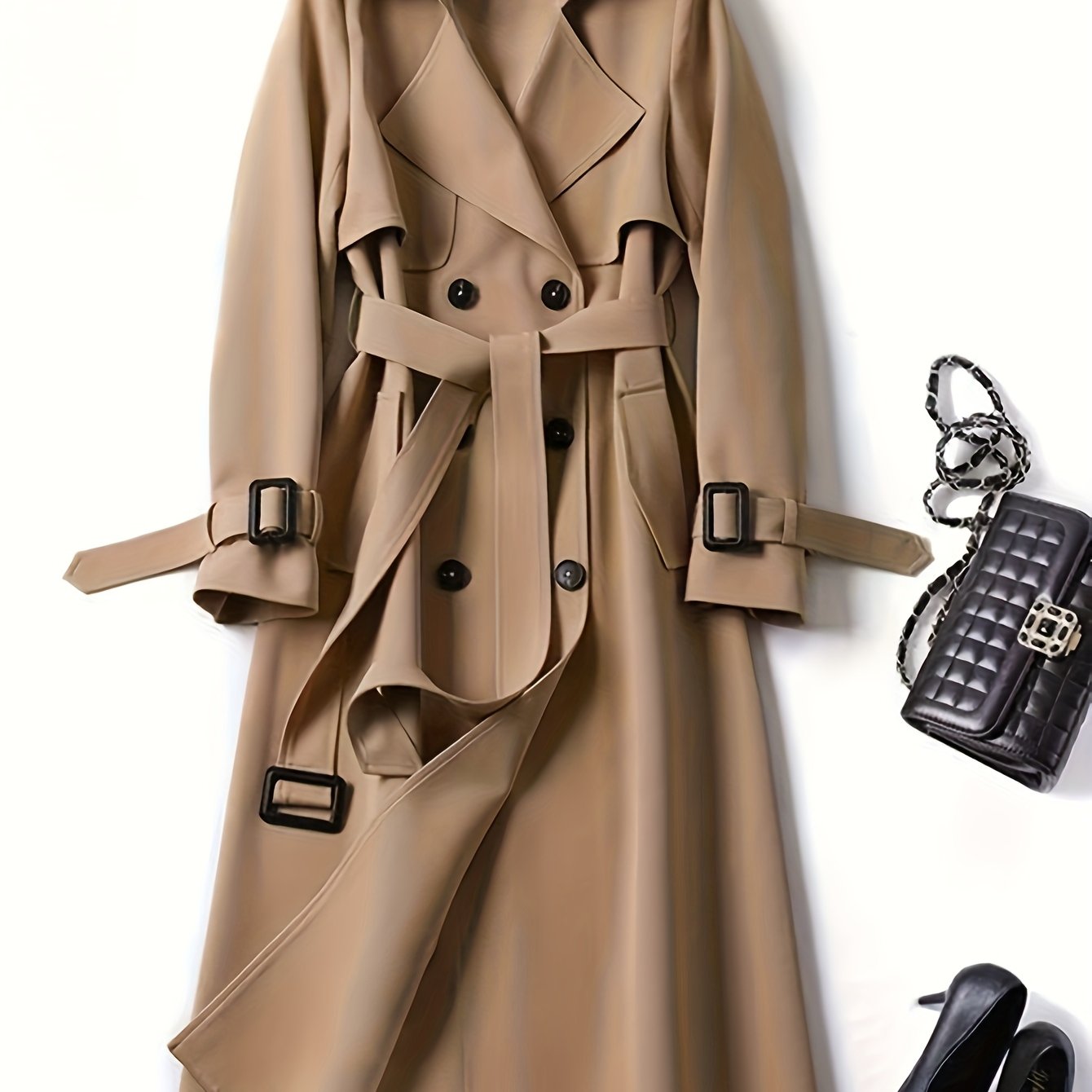 TEMU A Women's Fashionable And Elegant Long Trench For 2026