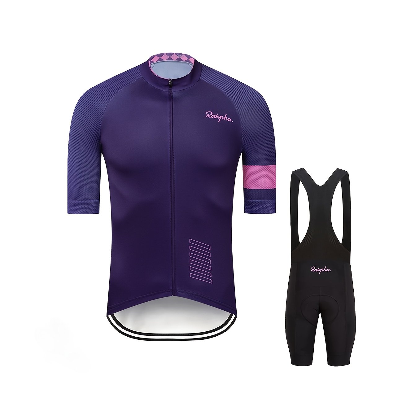 Men's Outdoor Sports Cycling Outfit Featuring A Short-sleeved Top And Shorts
