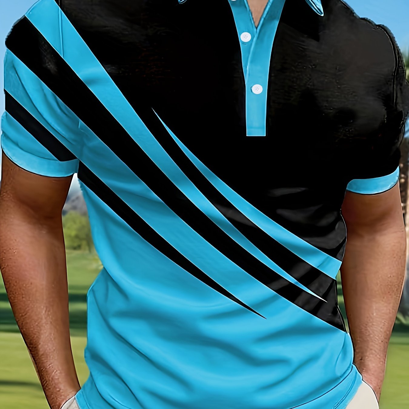 Men's Golf Shirt, Casual Light Business Short-sleeve