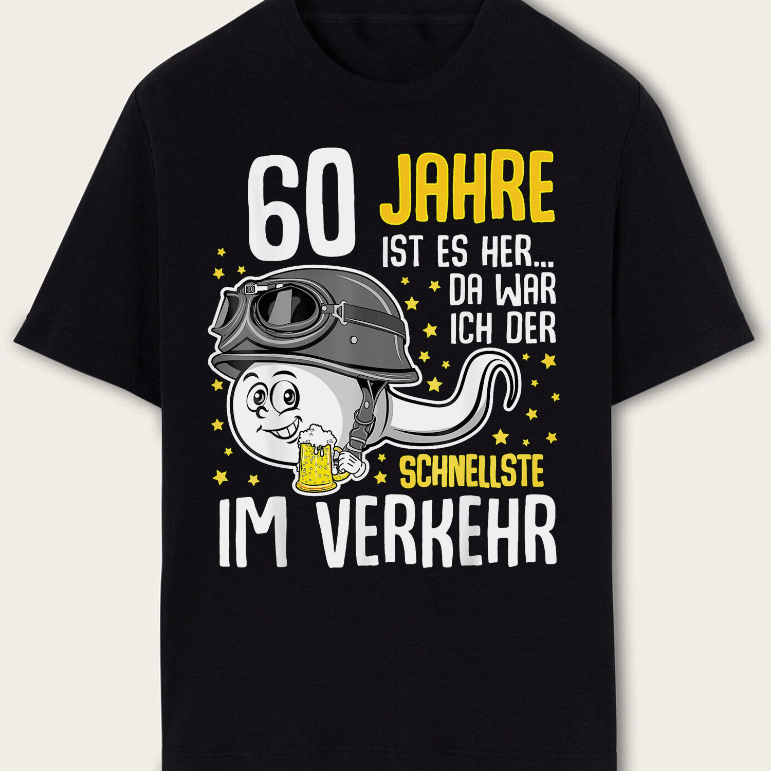 Image of Plus Size T-shirt For Men And Women Celebrating The 60th Birthday Of The Fastest Person In Traffic From 60 Big And Tall, Plus Size