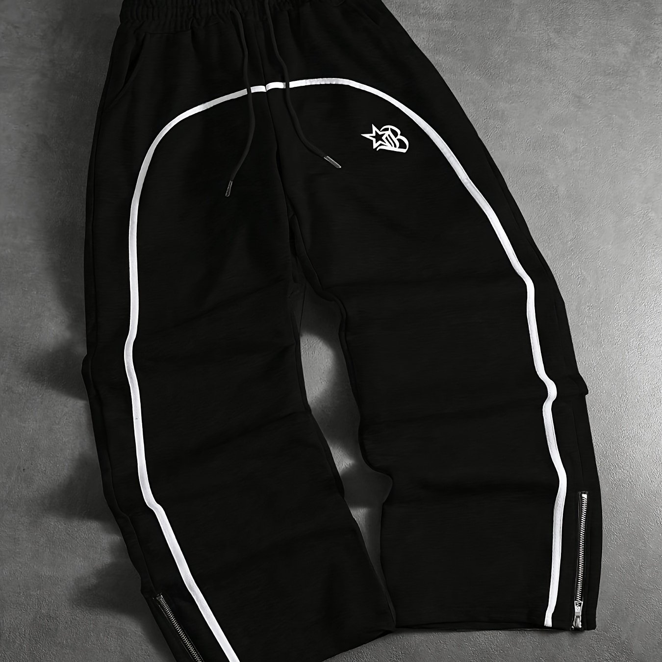 TEMU Men's Casual Sport Pants, Stylish And Comfortable Practical Trousers, Loose-fit Straight-leg Pants For