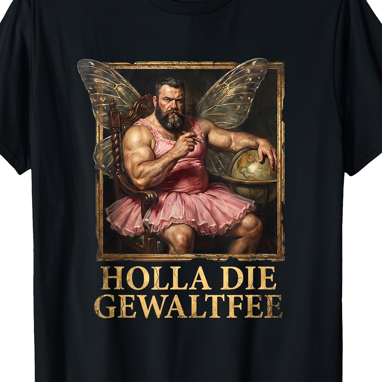 Plus Sizeholla The Violence Fairy Sarcasm Funny Sayings T-shirt 6 Men's T-shirt Soft Perfect For Home|outdoor|work|gifting (valentine's Day|birthdays|mother's Day) All Sizes Unisex, Plus Size