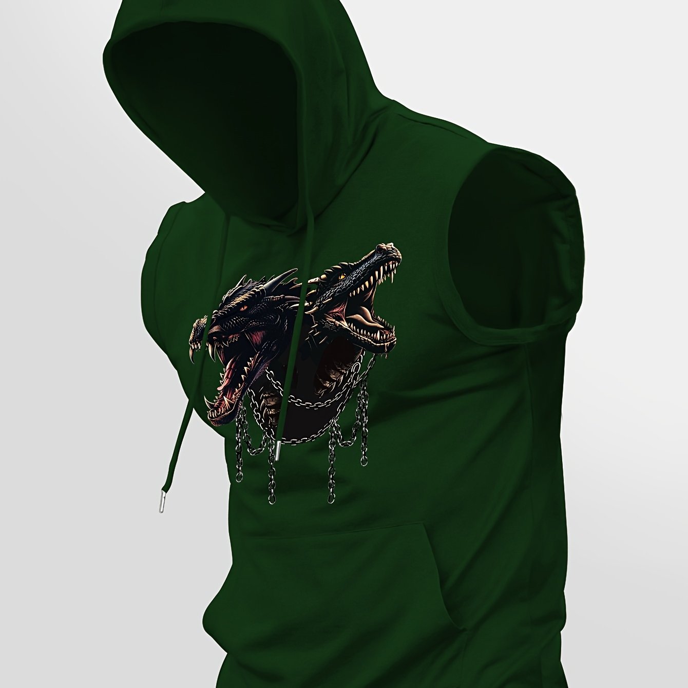 TEMU European And Printed Hooded Thin Vest