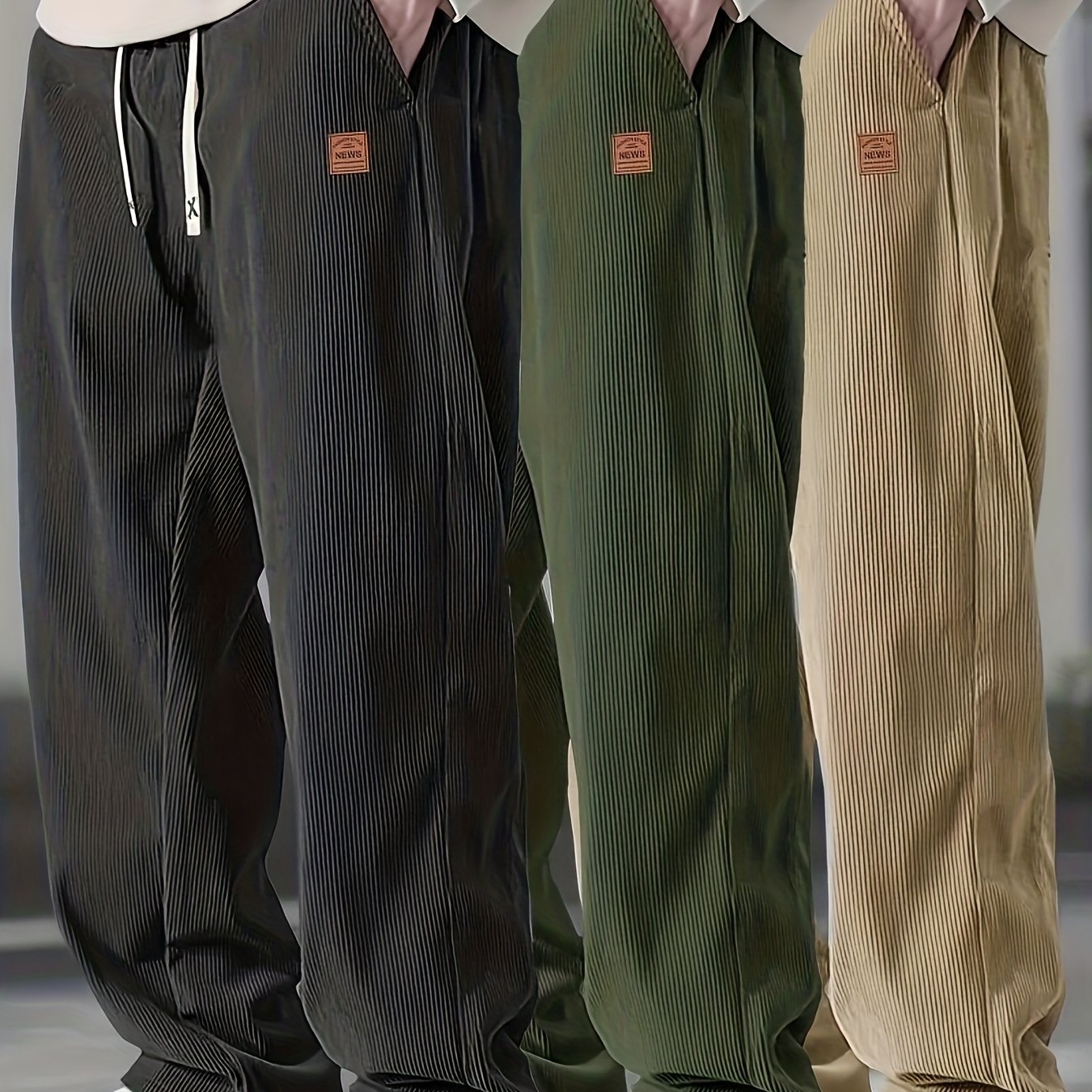 TEMU Pantaloni cargo da in velluto a a , pantaloni sportivi da esterno casual a vestibilit� , essenziali per l'
