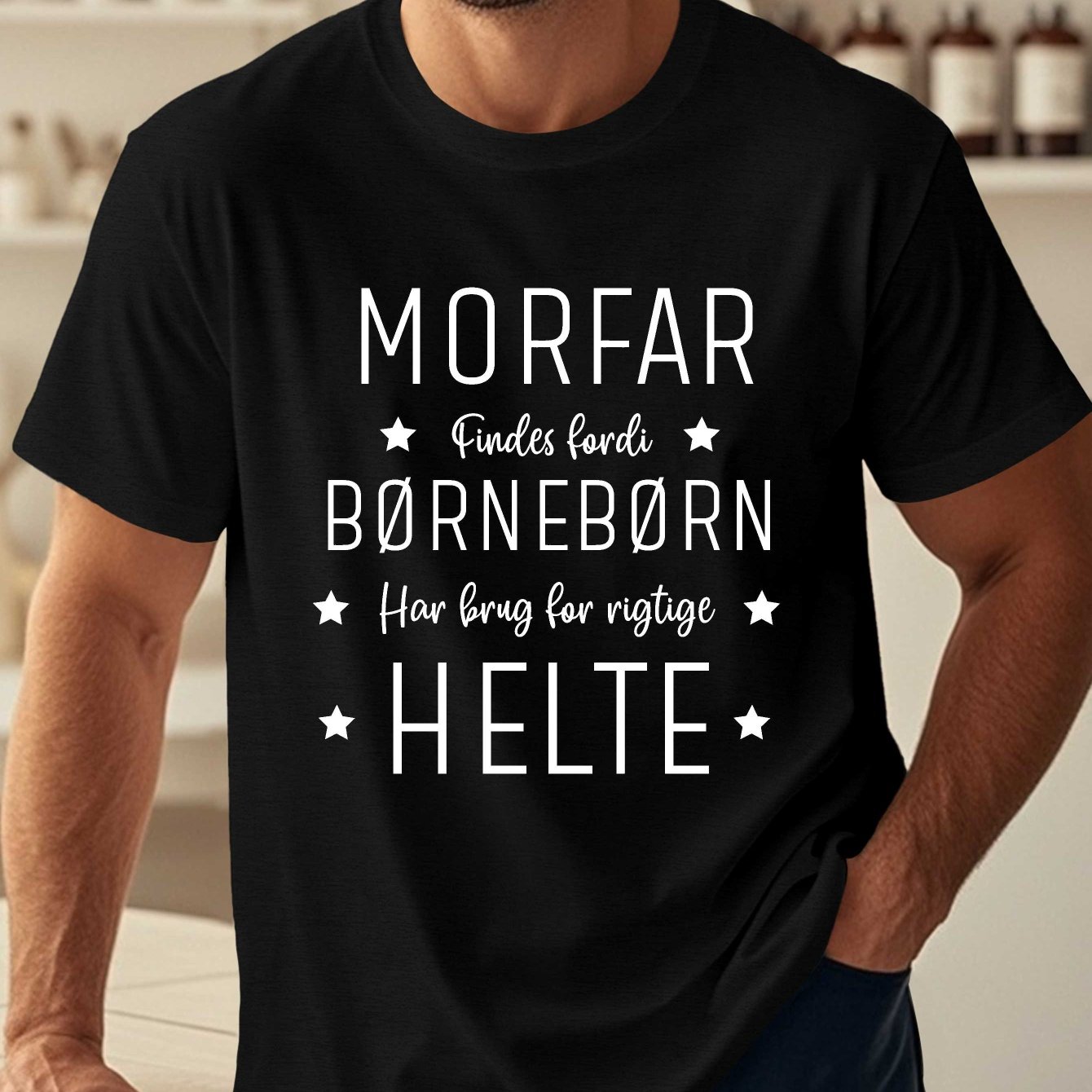 TEMU Men's Plus Size Funny Danish Phrases T-shirt - Humorous Danish Sayings Graphic Tee, Big & Tall Short Sleeve Round Neck Casual Summer Tops
