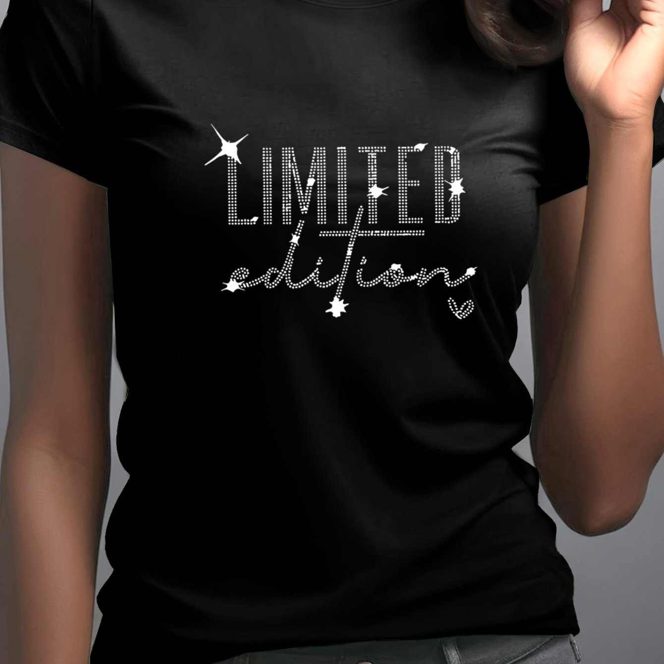 TEMU Women's Elegant Printed T-shirt - Summer Fashion, Stylish Design, Comfortable And Breathable, Round Neck Tee For Women, Soft Material, Ideal For