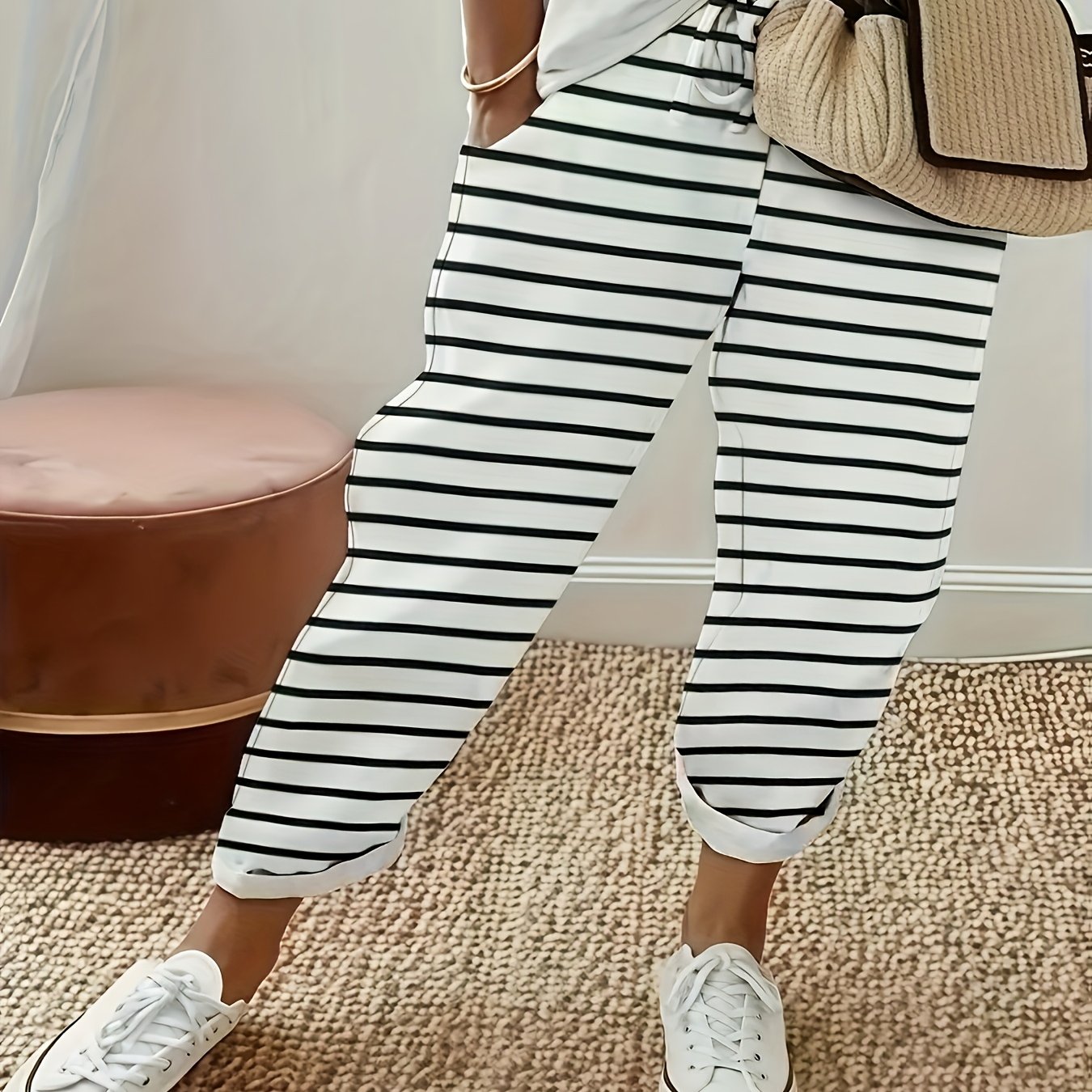 Printed Casual Stretchy Loose Long Pants