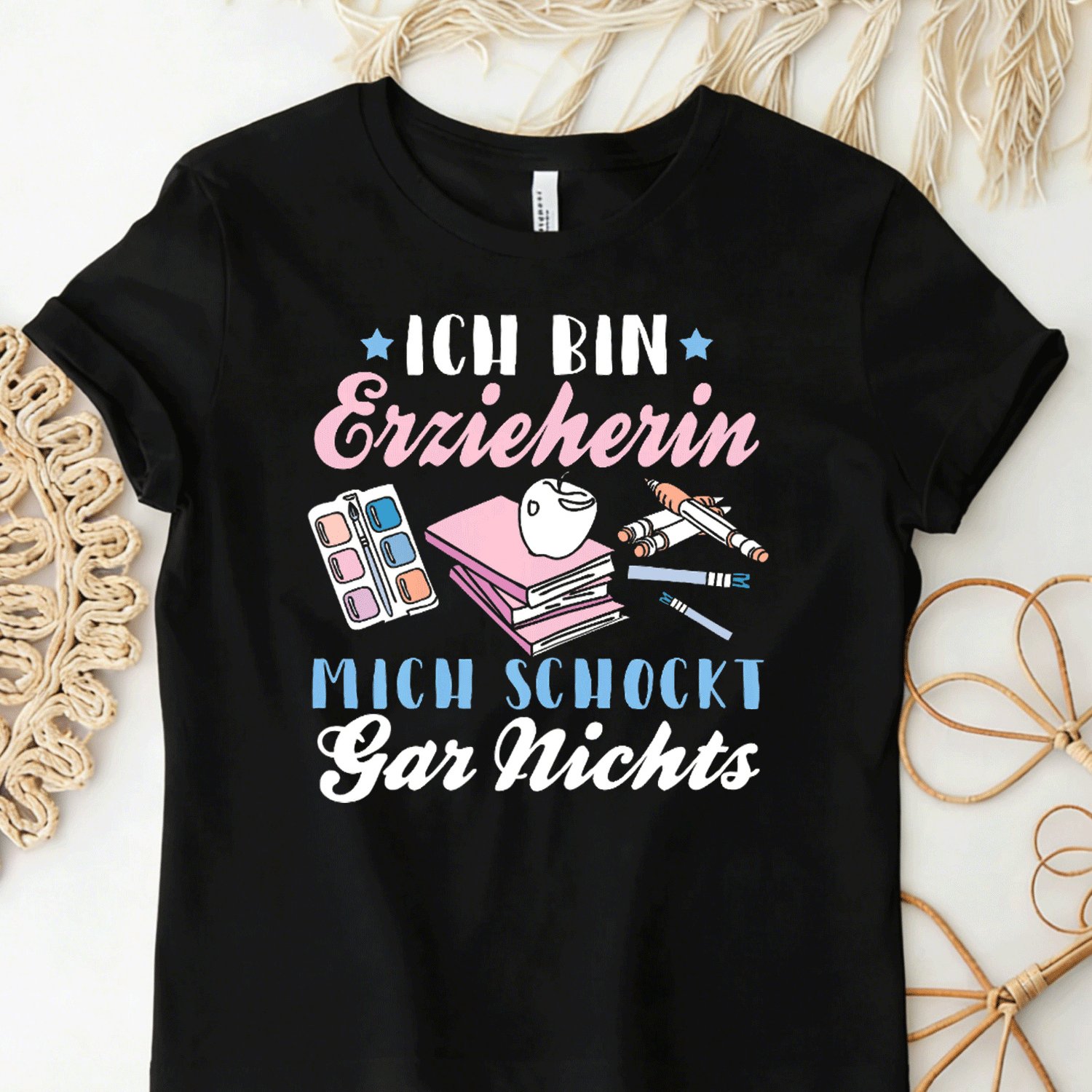 Image of T-shirt With German Text Ich Bin Erzieherin German Language For Men Women Unisex Funny T-shirt