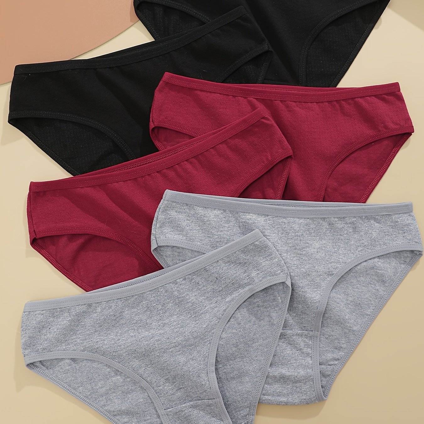 6pcs Women's Panties, Low-rise Underwear, Fashionable New Style Ladies' Intimates