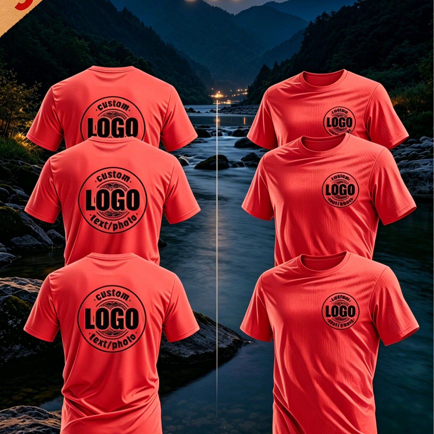 TEMU [3-pc] Men's Custom Casual Athletic T-shirts, Printable Patterns/photos Logo/logo/round Neck Breathable, Suitable For