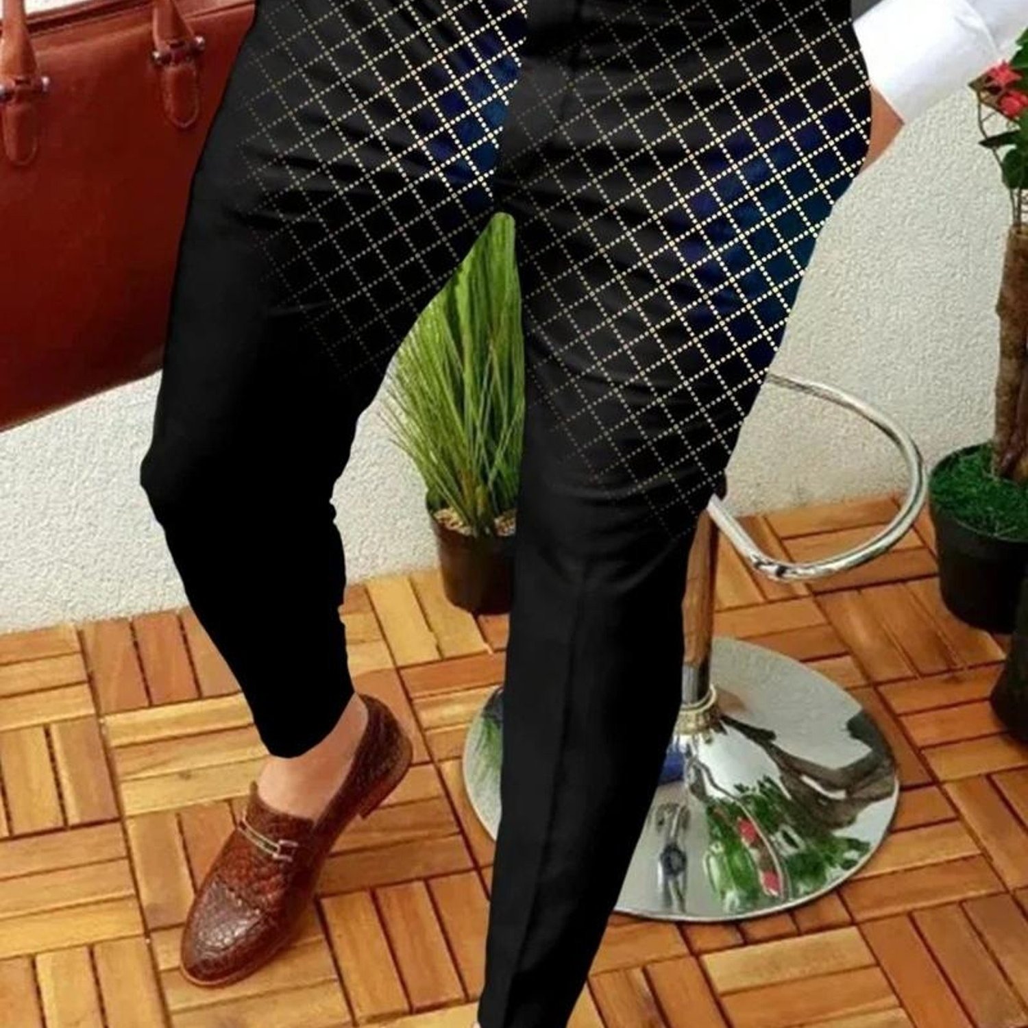 Men's Pants With Pattern, Mixed Color & Multiple Specifications, Stylish Comfortable Fabric, Suitable For Wear, Matches For Elegant Office Look