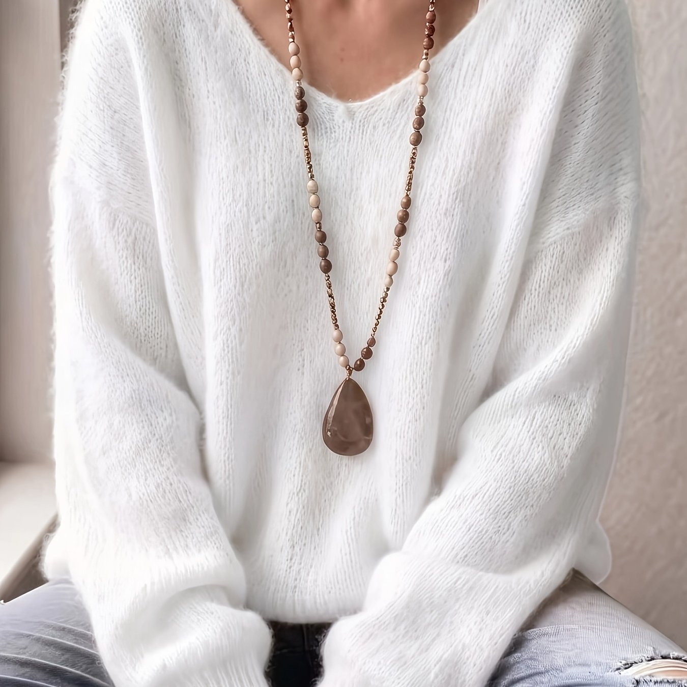 TEMU da donna stile francese con scollo a V profondo, top versatile a con traforati, e semitrasparente, vestibilit�