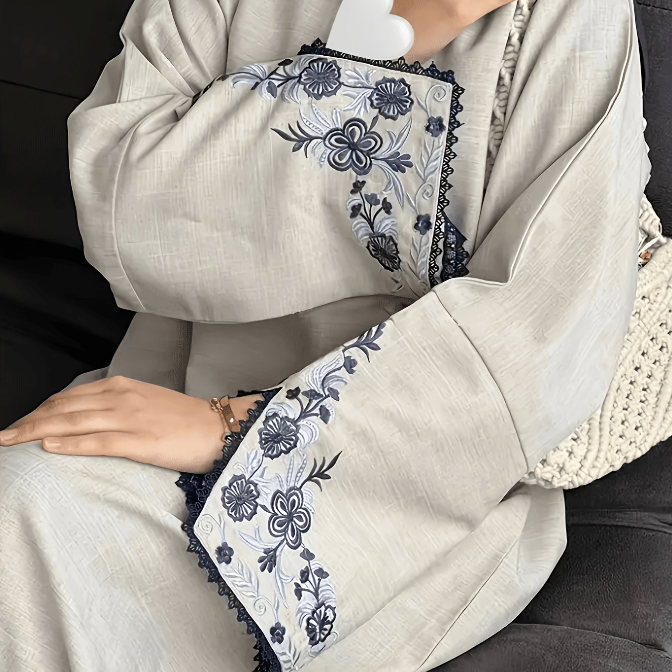 New Robe Middle Eastern Fashion Embroidery Elegant Dress-897