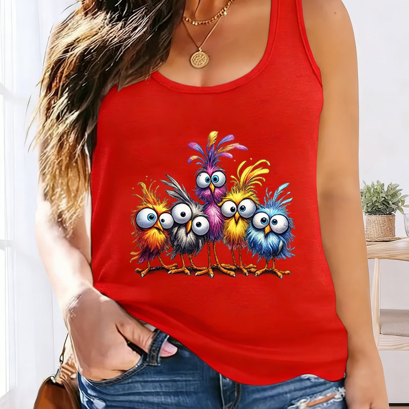 TEMU Women's Off-shoulder Tank Top Pullover Shirt Summer Clothing Vest Casual Sexy Beachwear