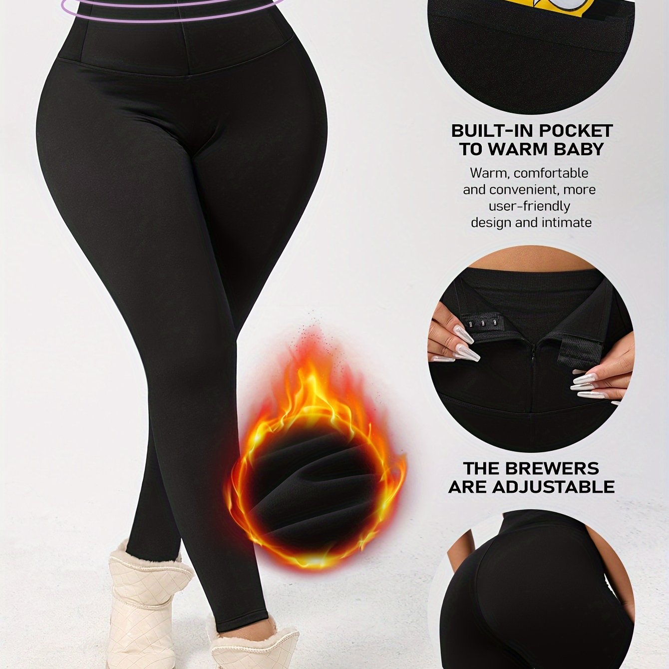 Fleece-lined Tummy Control Yoga Pants
