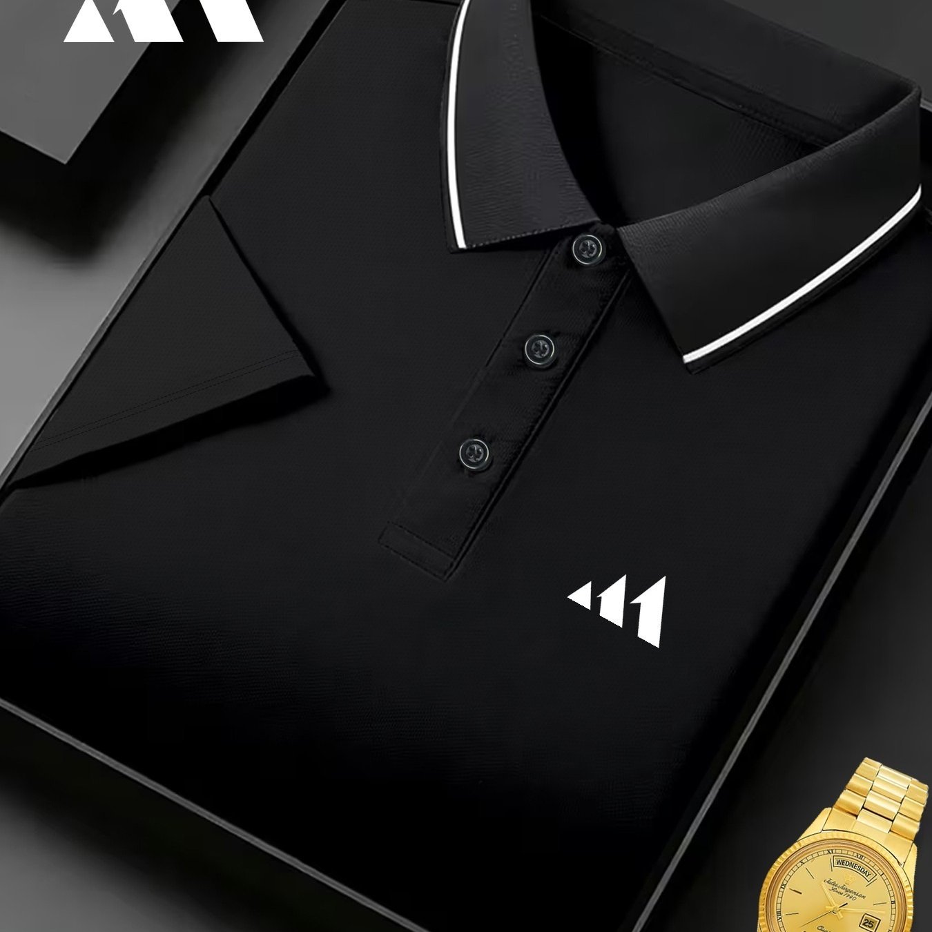 TEMU C009-s8 High-end Men's Business Shirt With Geometric Print, Made From Quick-dry Mesh Fabric, Suitable For Casual Sports, Golf Shirts, An Ideal