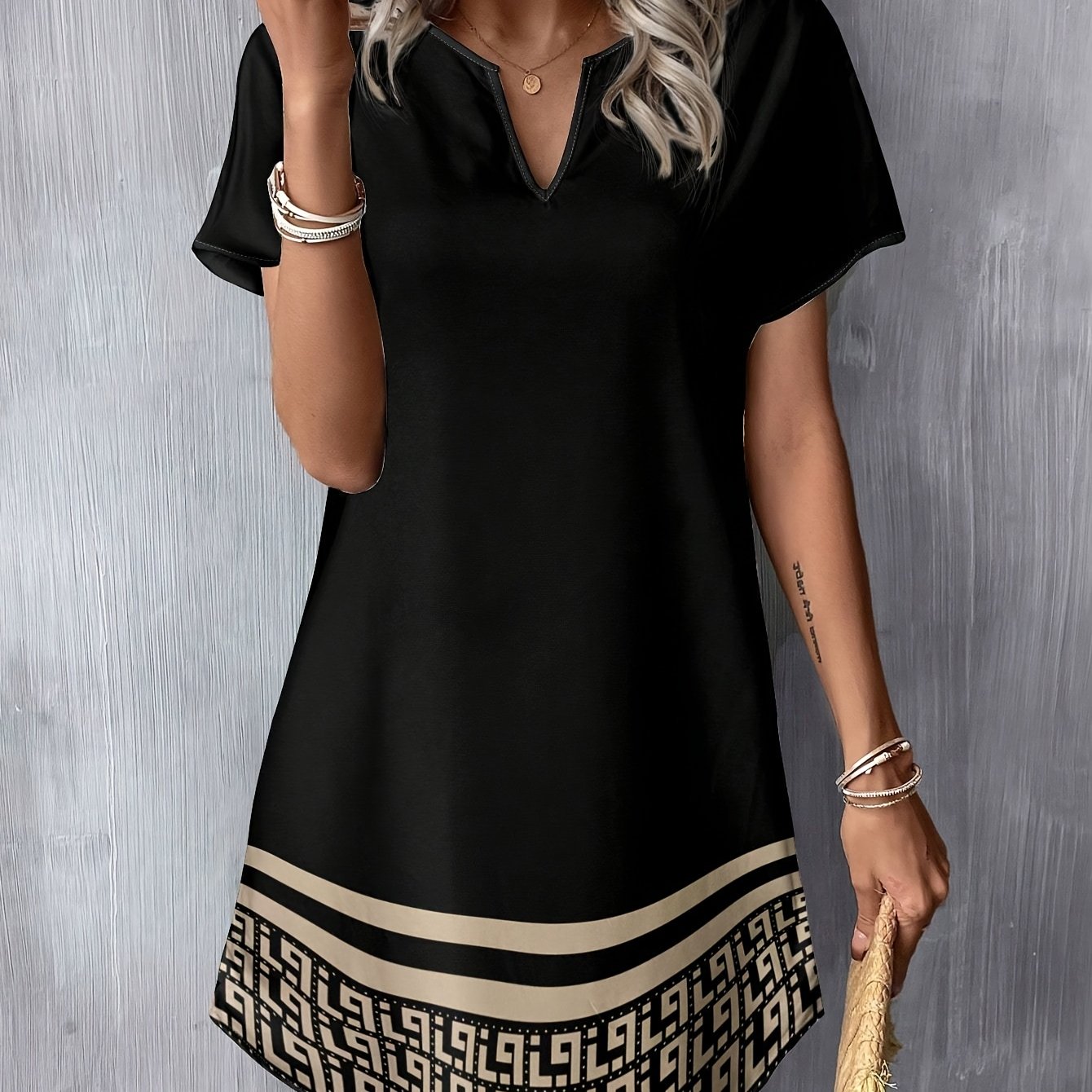 E-shop Damen Elegantes Color-Block-Kleid