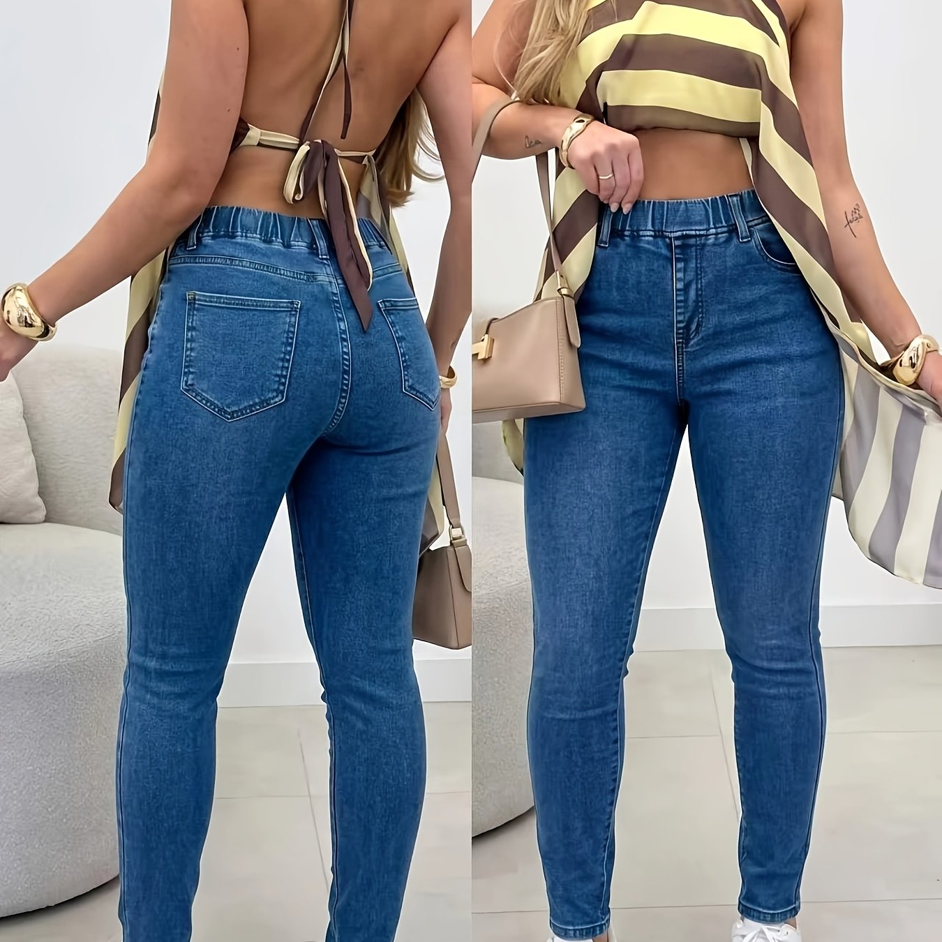 Image of Women's Denim Long Pants