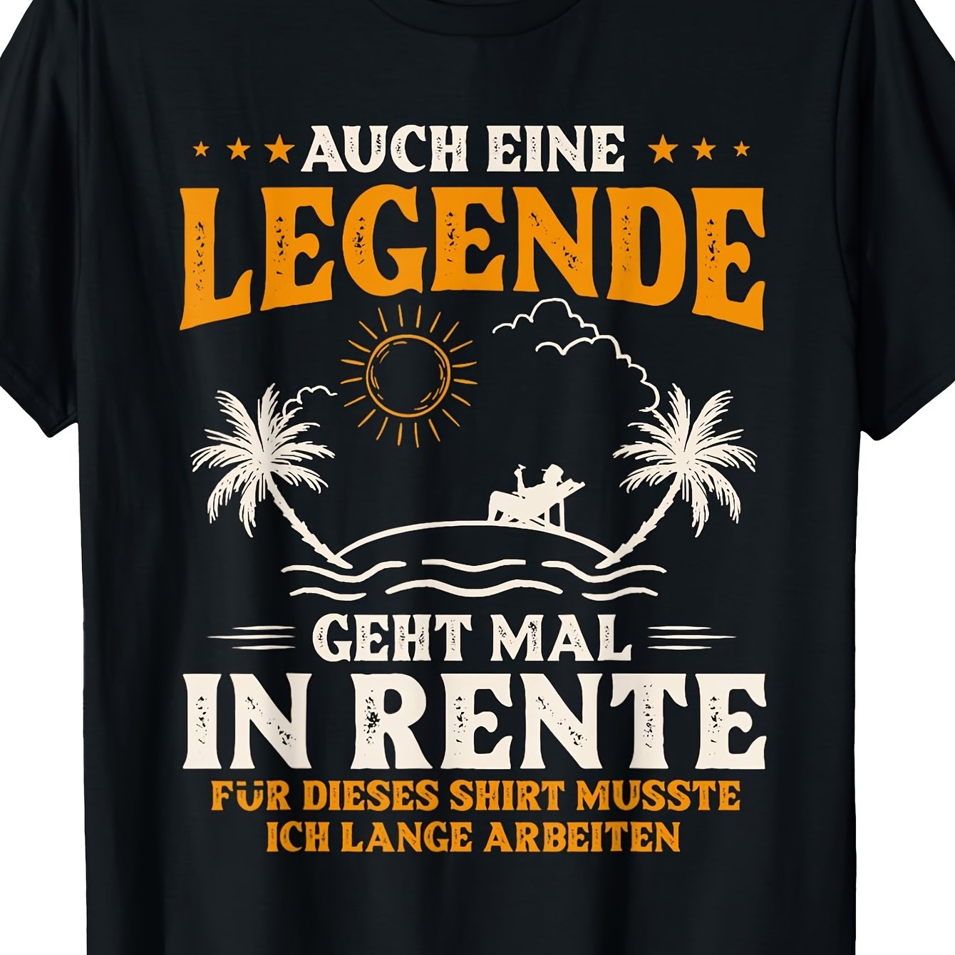 T-shirt With German Text 'rentner Auch Eine Geht Mal In Rente 2024', Black Mens Casual Clothes Perfect For Home|outdoor|work|gifting (birthdays|valentine's Day|mother's Day) All Sizes