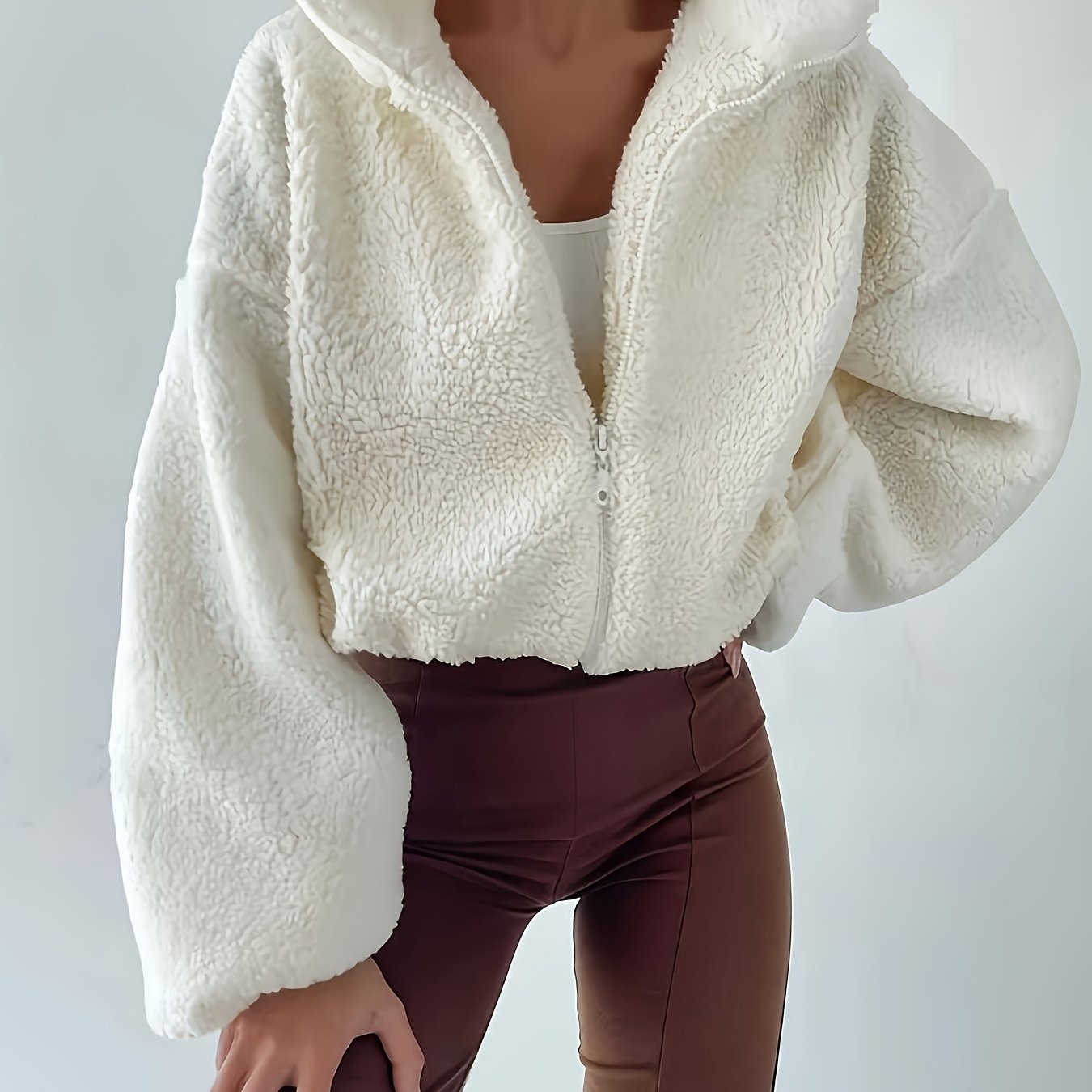 TEMU Elegant Specialty: A Stylish Solid -up Jacket Suitable For Everyday Wear, Festive Occasions, And Birthday Parties In Autumn And Winter