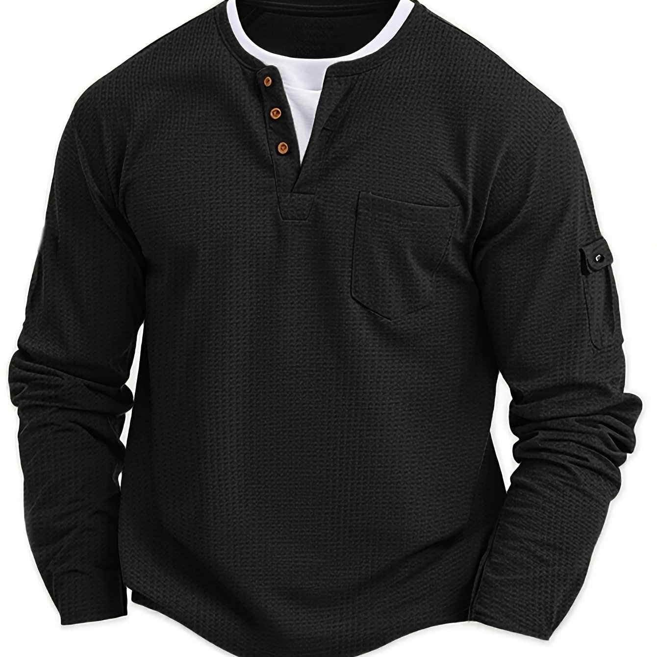 TEMU Spring/autumn 's Fashion Sports Multi-pocket Easy Casual Outing Comfortable Fake Two-piece Round Neck Long Sleeve Sweatshirt