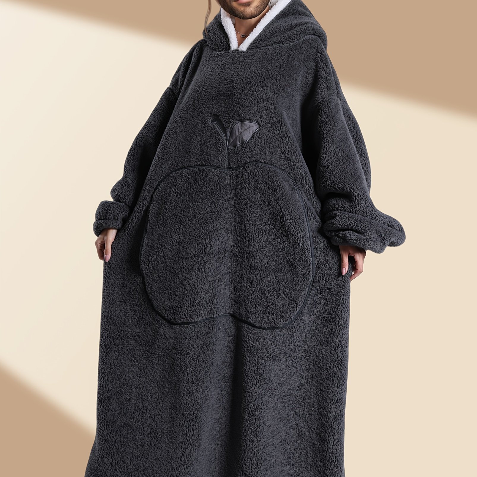 E-shop Warmes Herren-Überwurf-Pullover in großen Größen, Winterlicher, warmer Kapuzenpullover, Ausgefallenes, dickes, warmes Geschenk-Outfit
