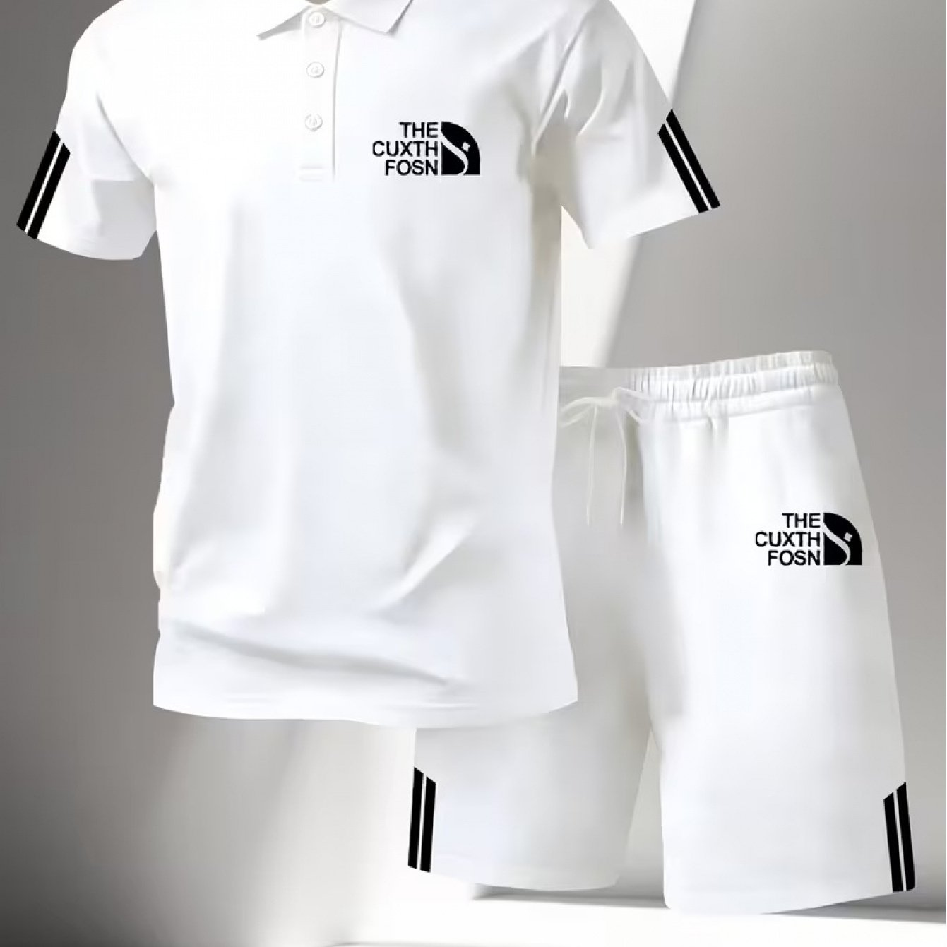 Image of [2ps]a 2pcs Set, Including A Short-sleeved Shirt And Shorts, Perfect For Casual Summer Street Style