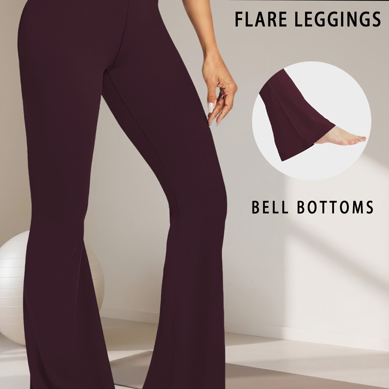 TEMU Mutande Plus Size Donna, Pantaloni a di Elefante Super Morbidi con Vita e Controllo , Leggings Bell Bottoms