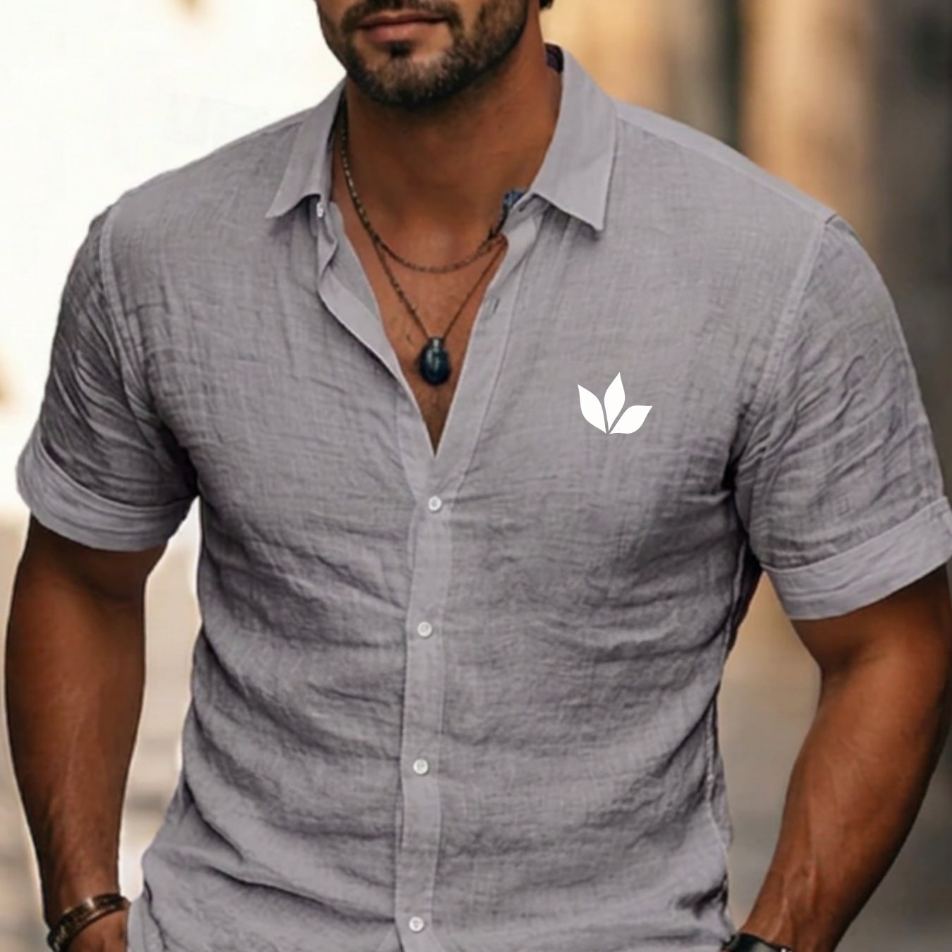 Summer 95% Linen Solid Color Old Money Style Men's New Business Casual Comfortable Daily Short Sleeve Collar Shirt Fashion Banquet Vacation Top