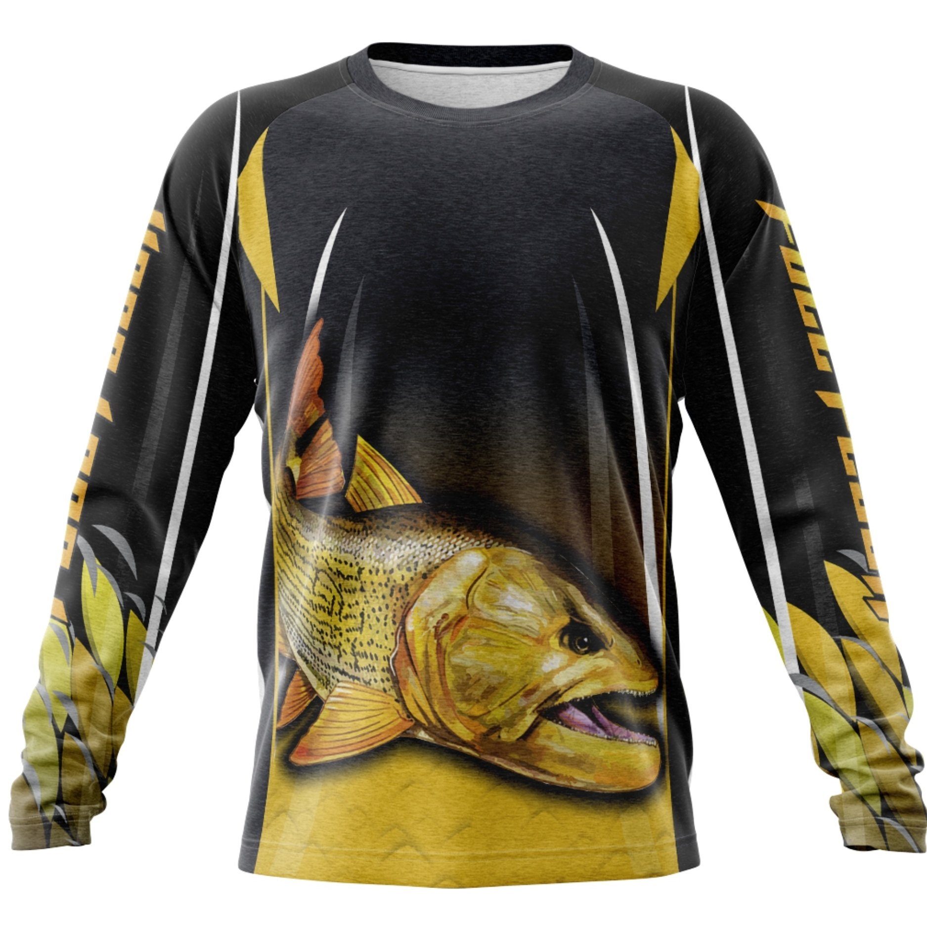 Fish Pattern T-shirt, Men's Casual Street Style Stretch Round Neck Tee  Shirt For Summer