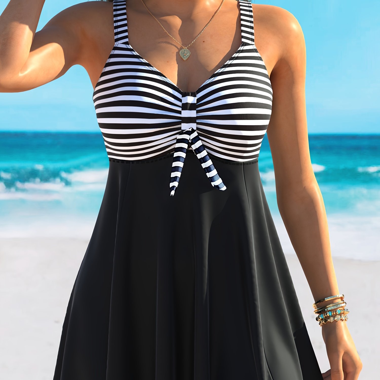  , aderente, con protezione solare, set costumino da bagno   pezzi   tankini da spiaggia per   da donna