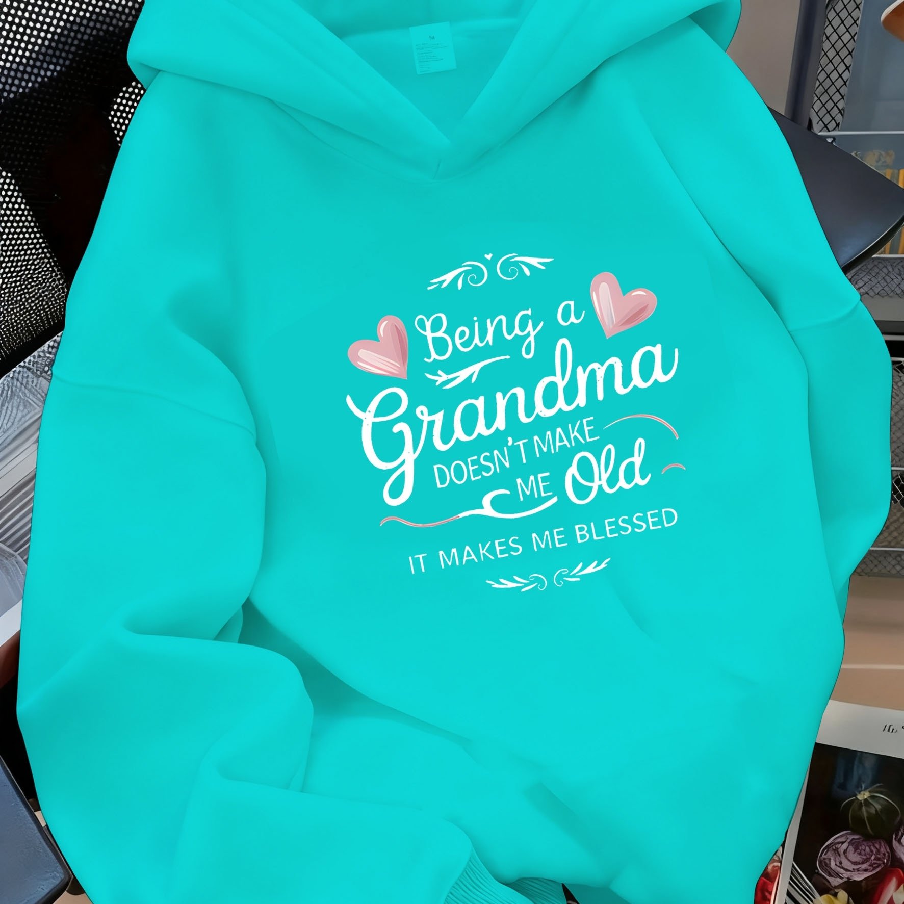 TEMU Cozy And Cute Grandma-themed Printed Hoodie For Casual And Comfortable Wear